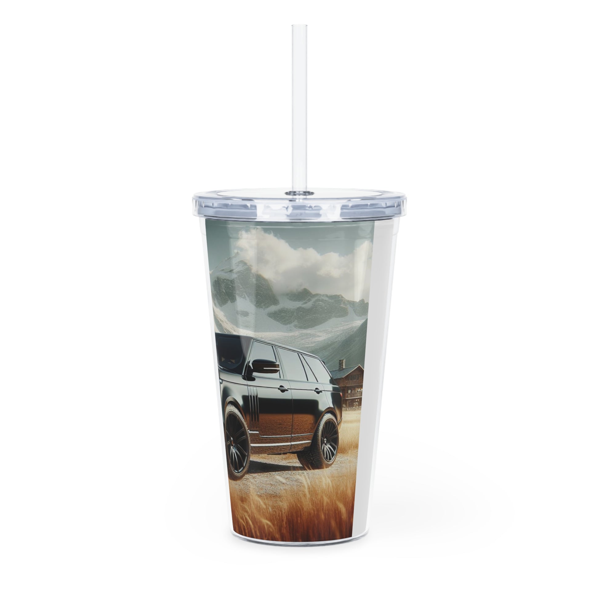 Black Range Rover Tumbler with Straw Mug Printify