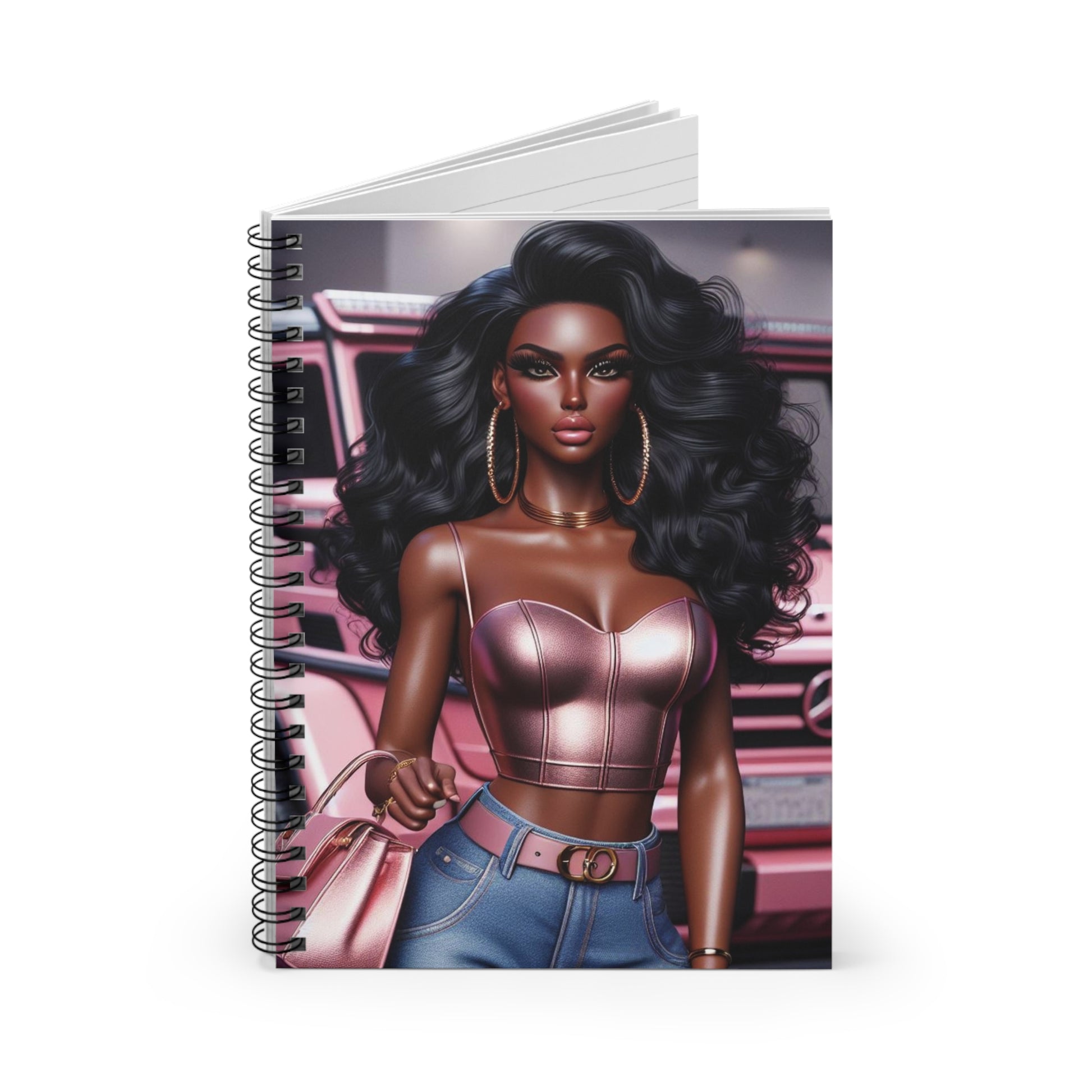 Pink Luxury Spiral Notebook Paper products Printify