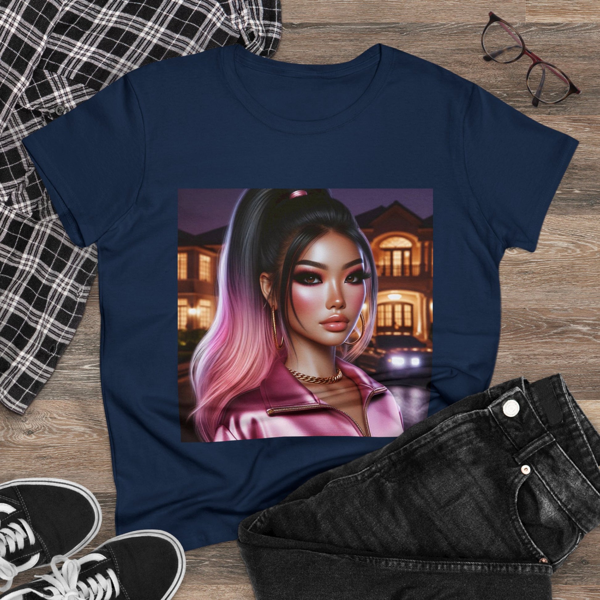 Pink at Night T-Shirt T-Shirt Printify