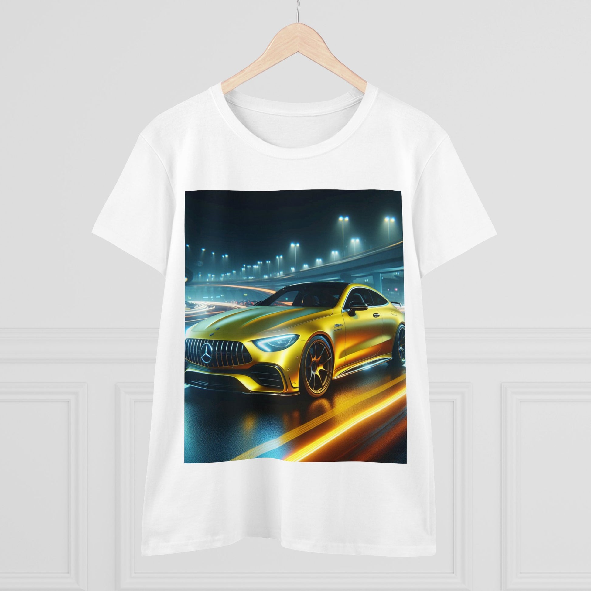 Yellow Mercedes T-Shirt T-Shirt Printify