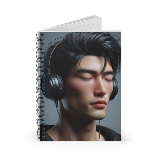 Music Vibes Spiral Notebook Paper products Printify