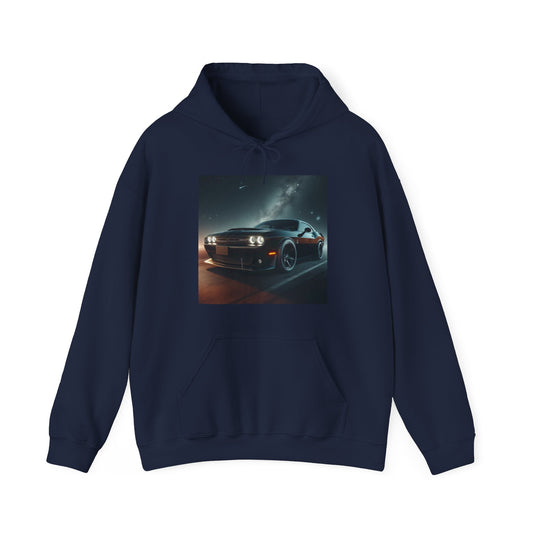 Black Challenger Hoodie Hoodie Printify Navy S