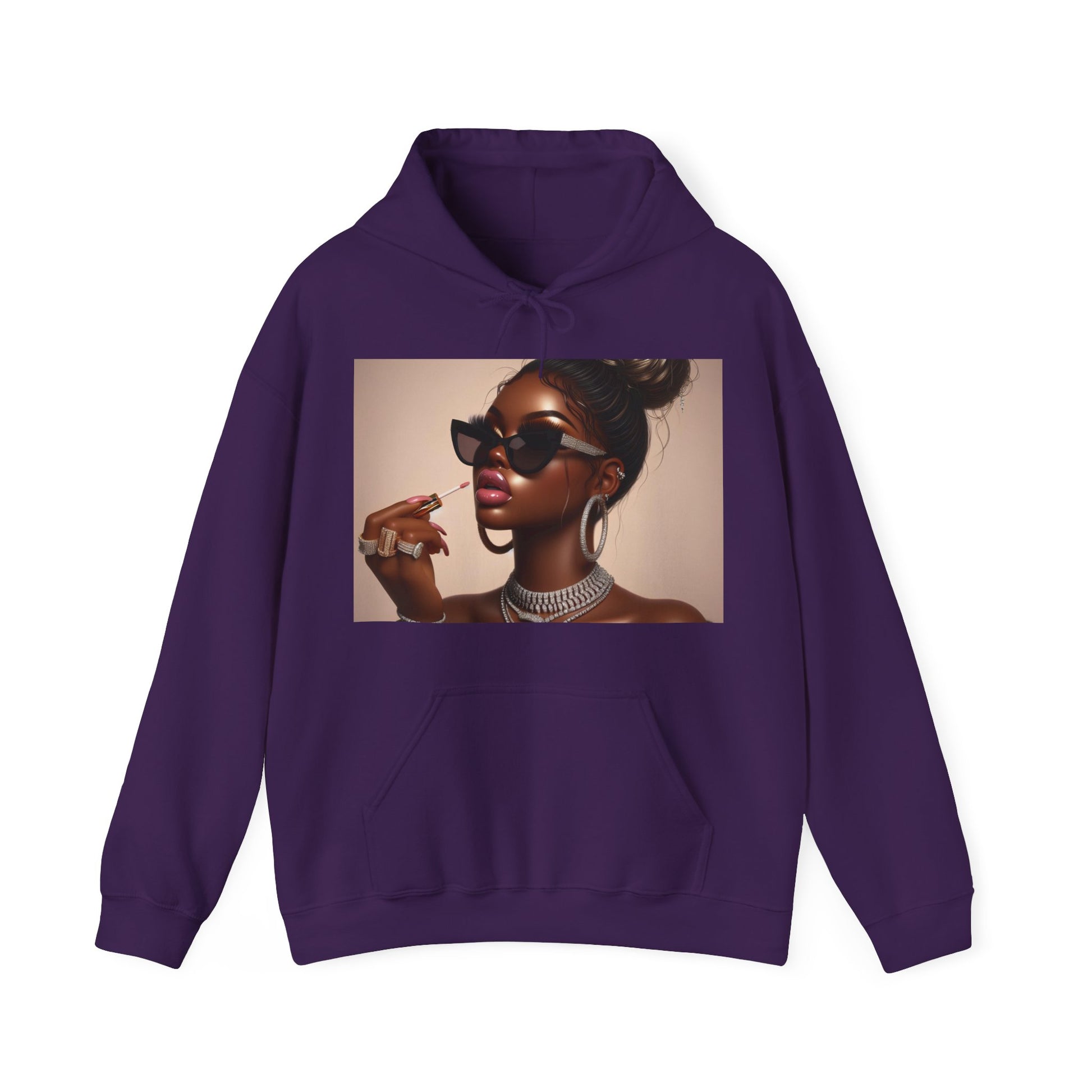 My Lip Gloss is Poppin Hoodie Hoodie Printify Purple S