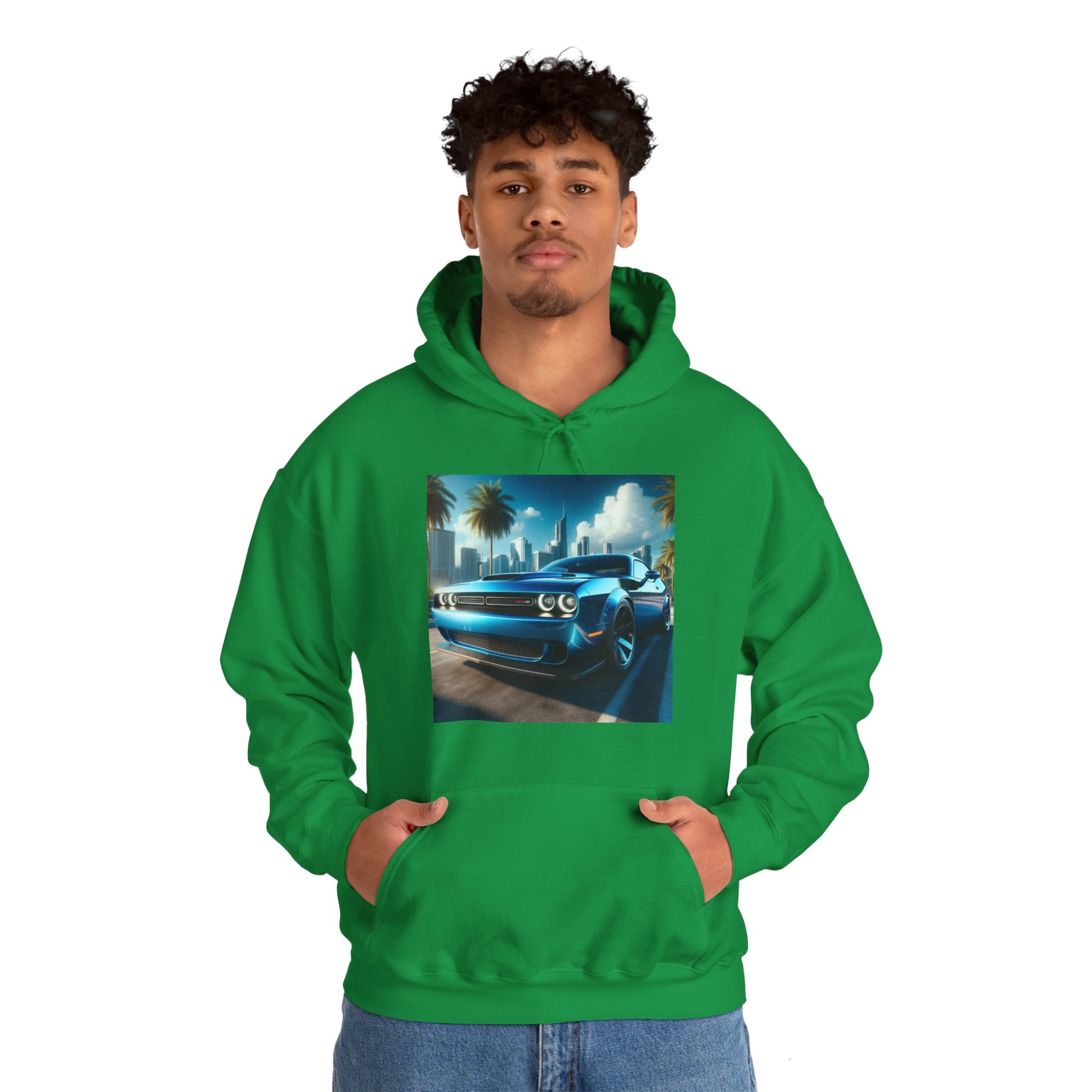 Blue Challenger Hoodie Hoodie Printify