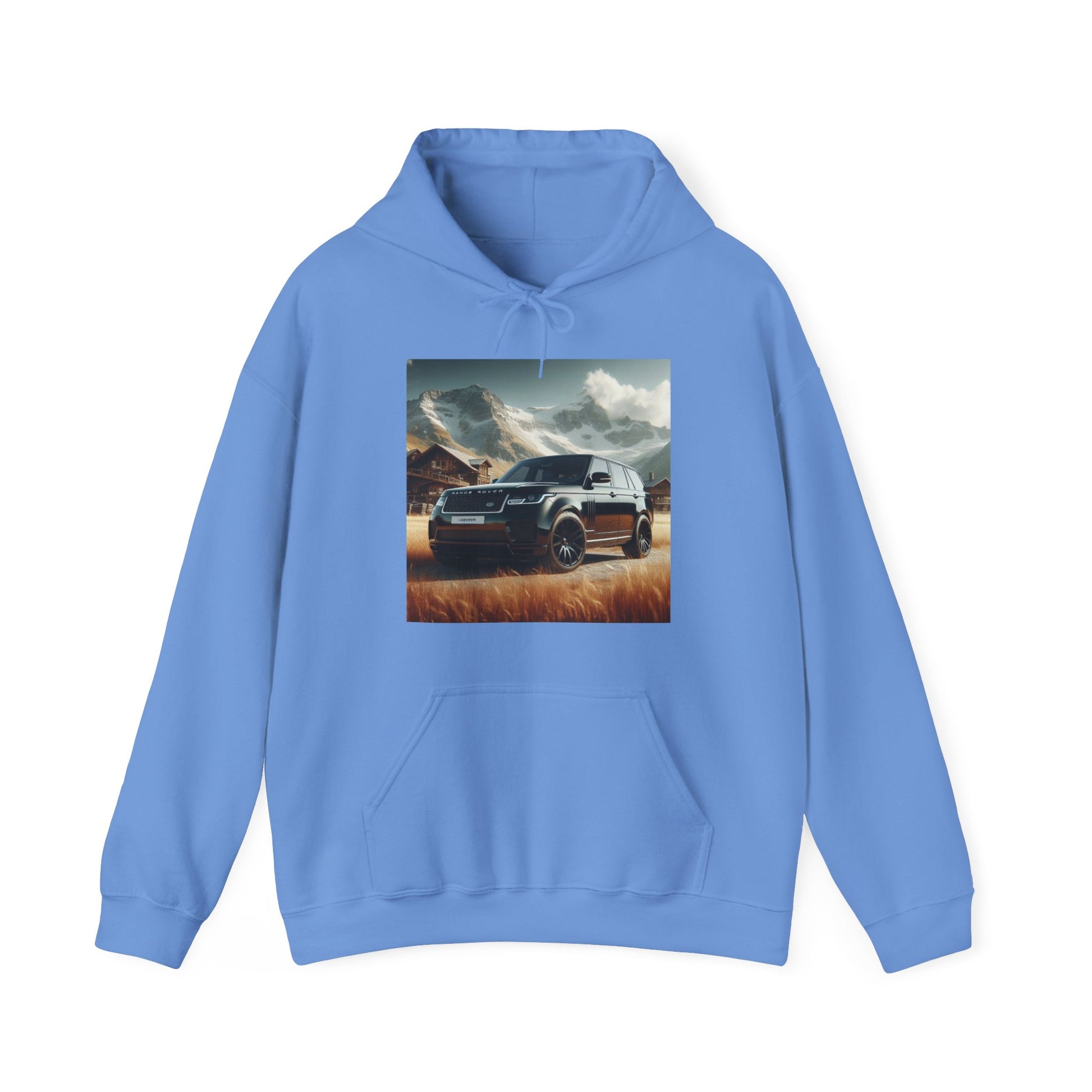 Black Range Rover Hoodie Hoodie Printify Carolina Blue S