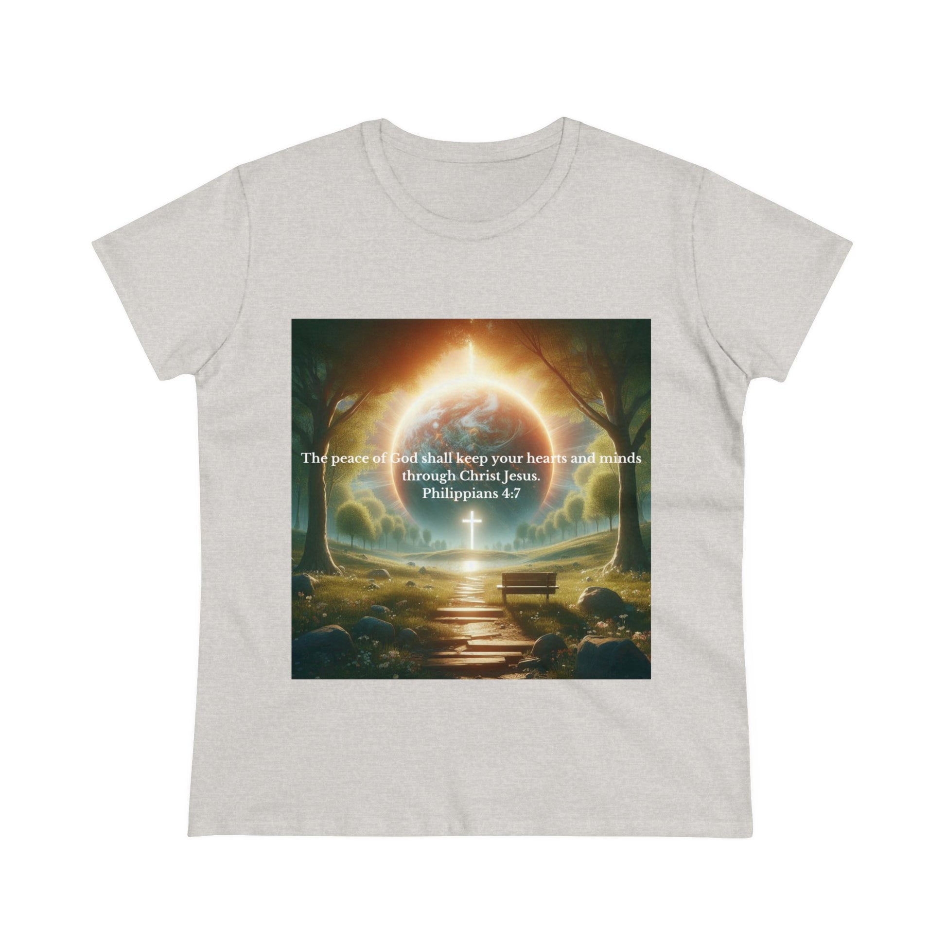 Philippians 4:7 T-Shirt T-Shirt Printify Ash S