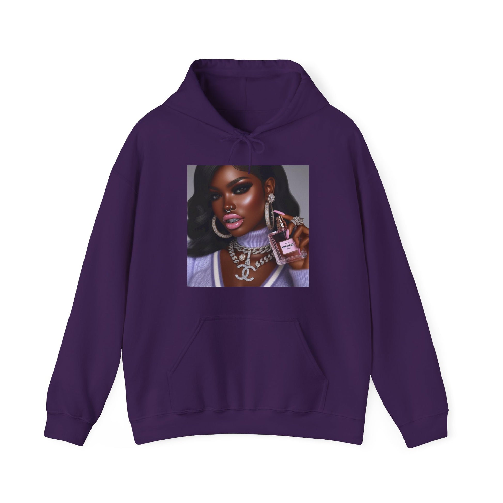 Chanel Please Hoodie Hoodie Printify Purple S