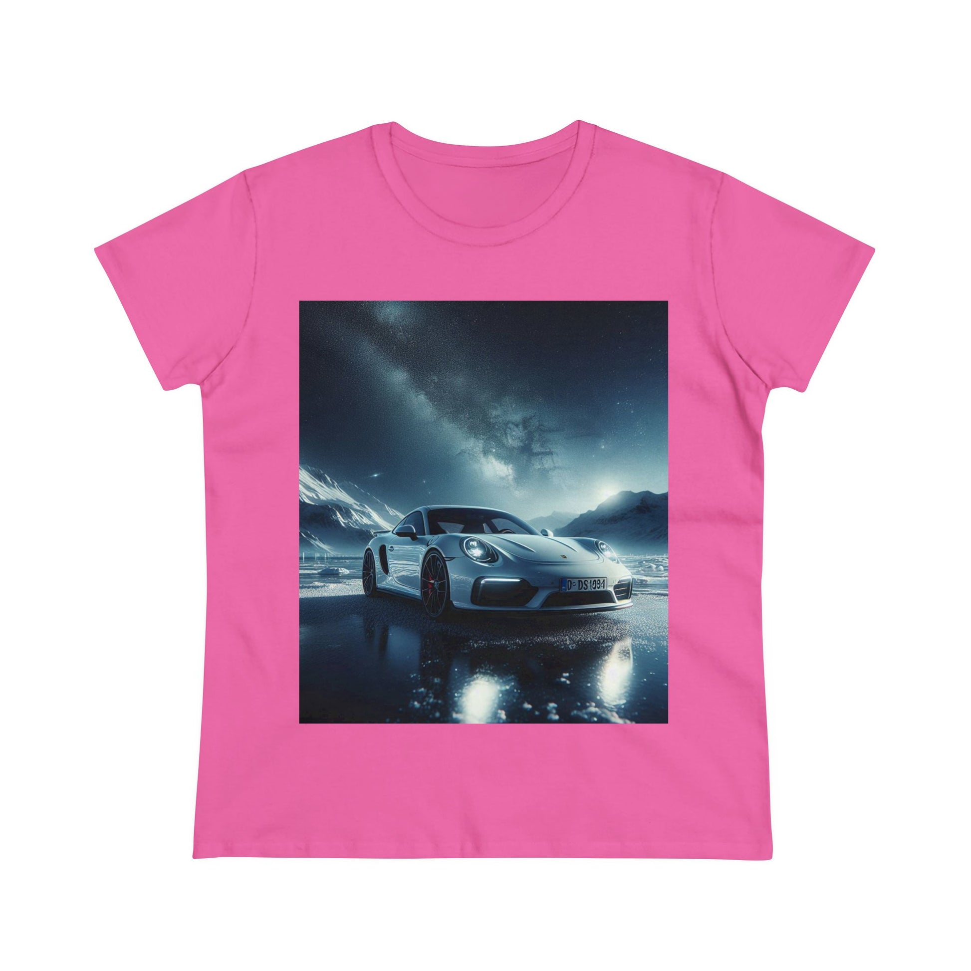 White Porsche T-Shirt T-Shirt Printify Azalea S