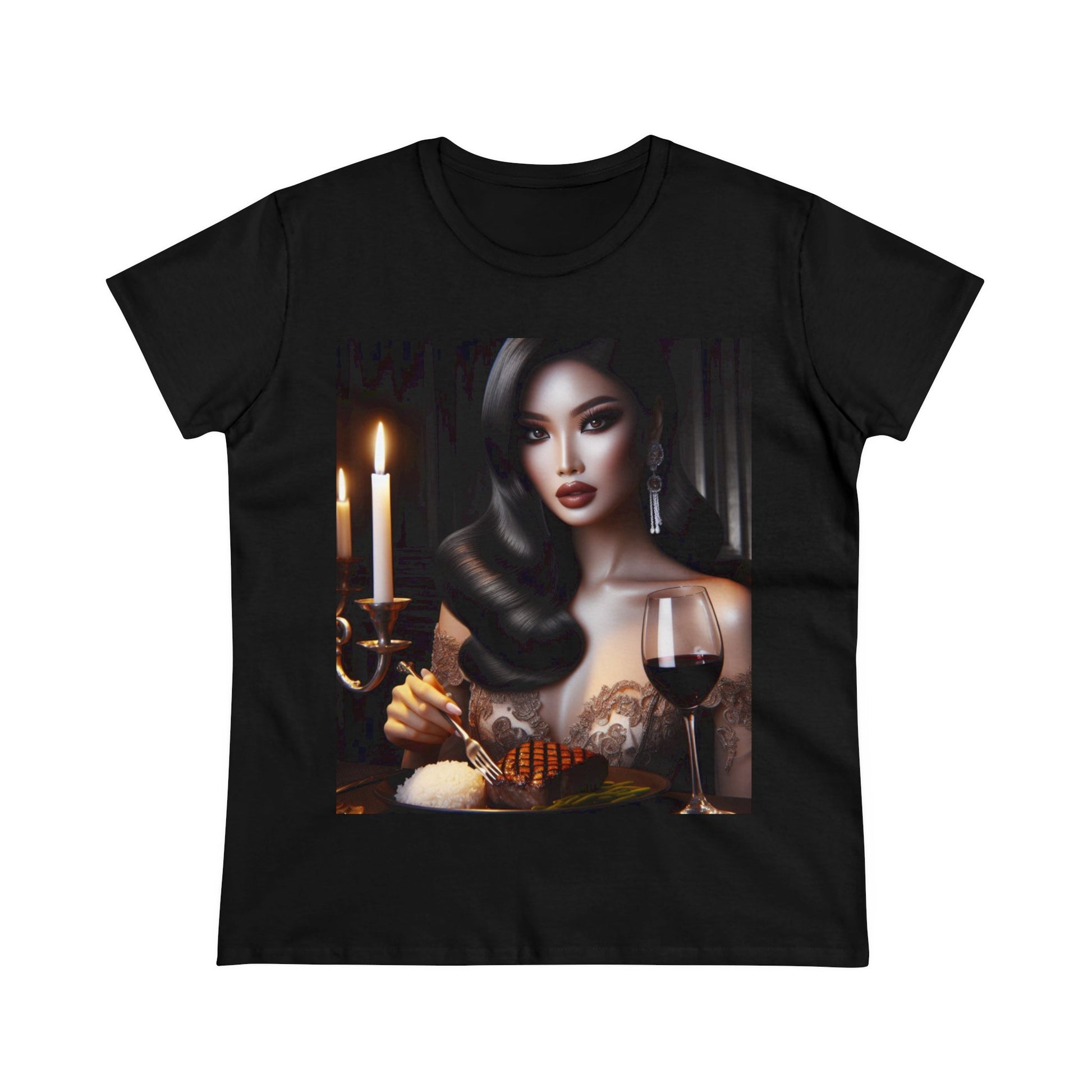 Elegant Meal T-Shirt T-Shirt Printify Black S