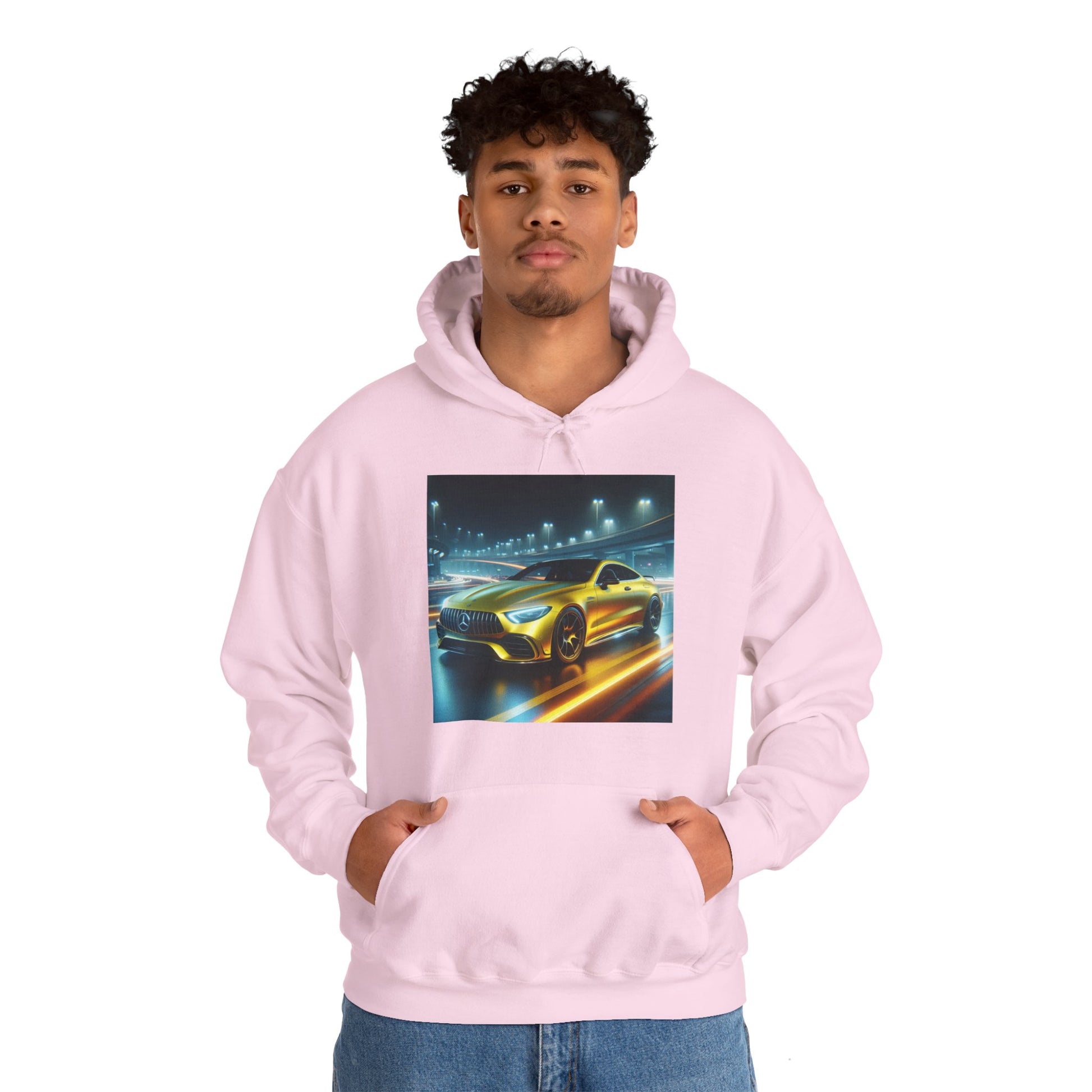 Yellow Mercedes Hoodie Hoodie Printify