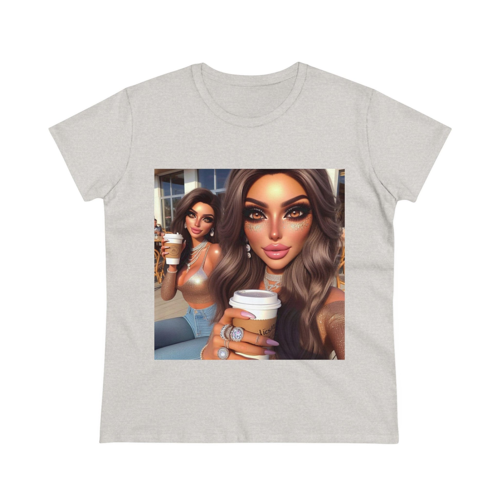 Coffee Baddies T-Shirt T-Shirt Printify Ash S