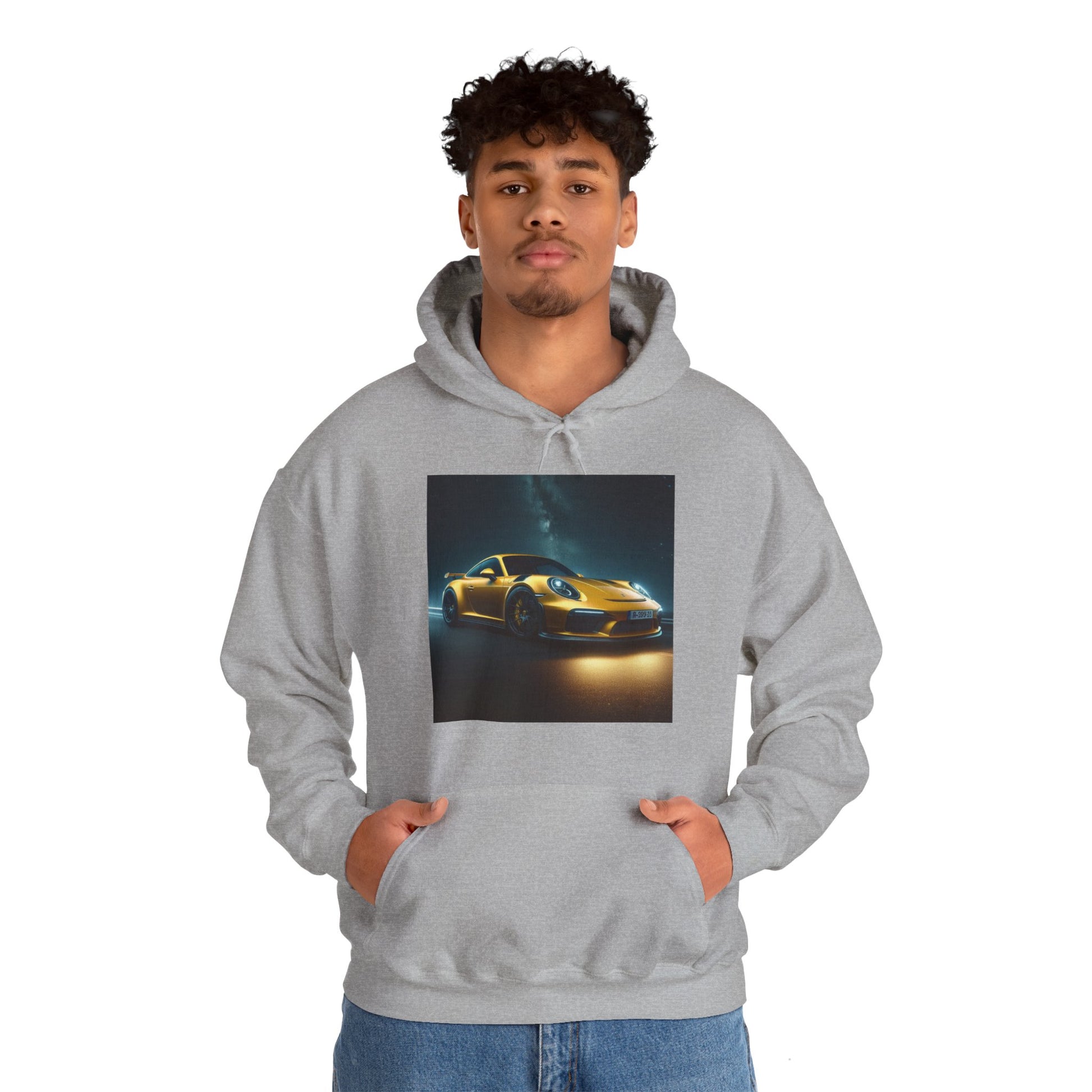 Yellow Porsche Hoodie Hoodie Printify