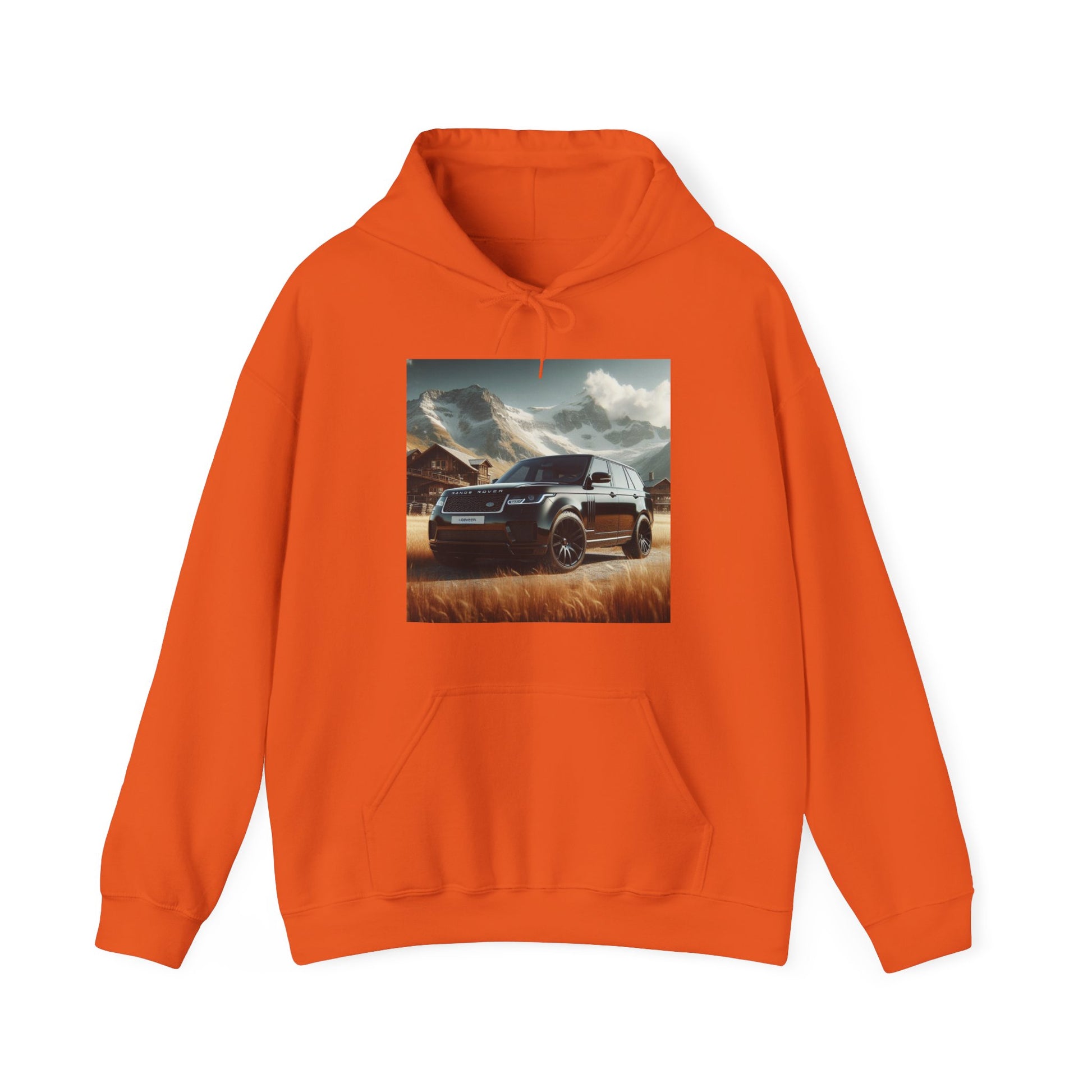 Black Range Rover Hoodie Hoodie Printify Orange S