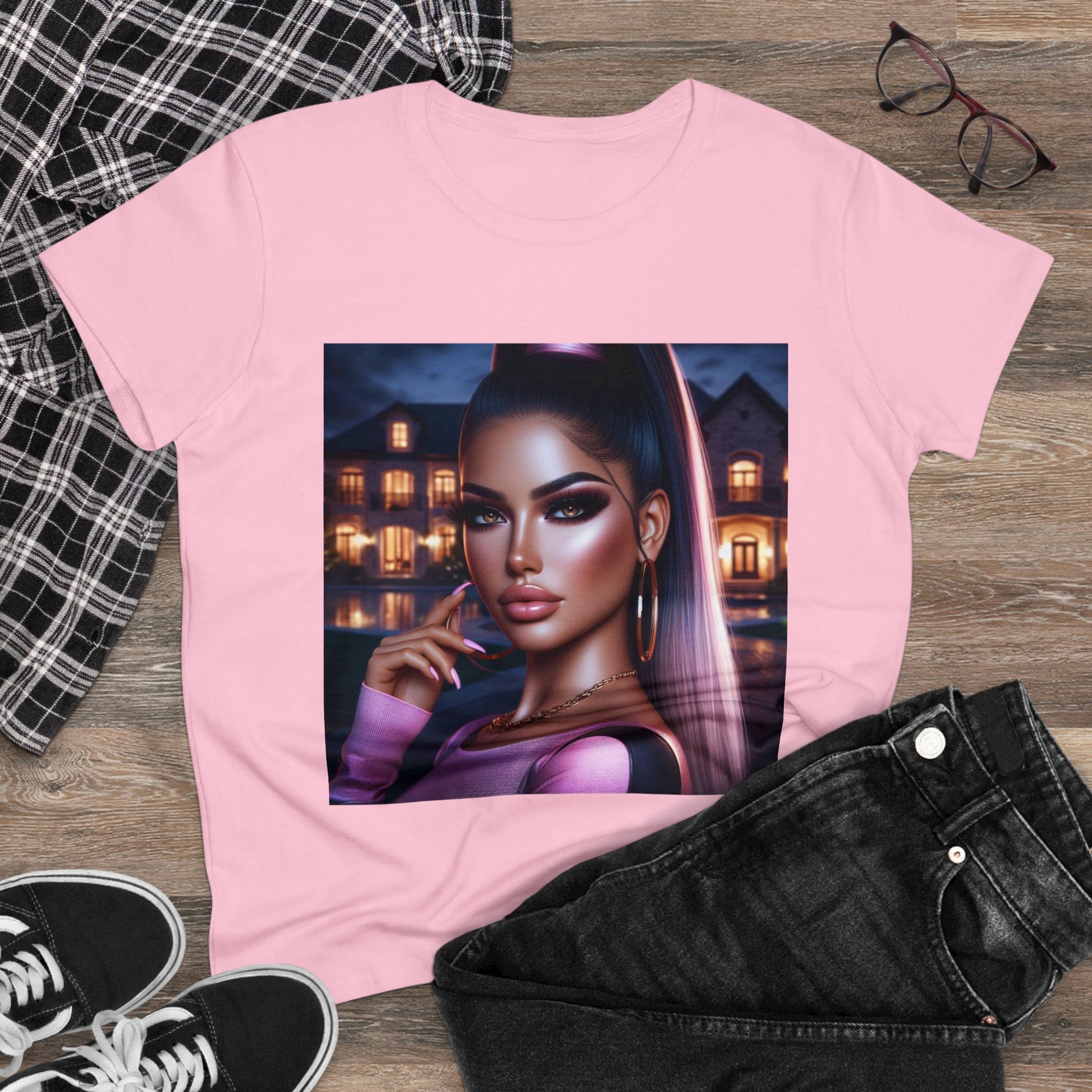 Pink at Night T-Shirt T-Shirt Printify