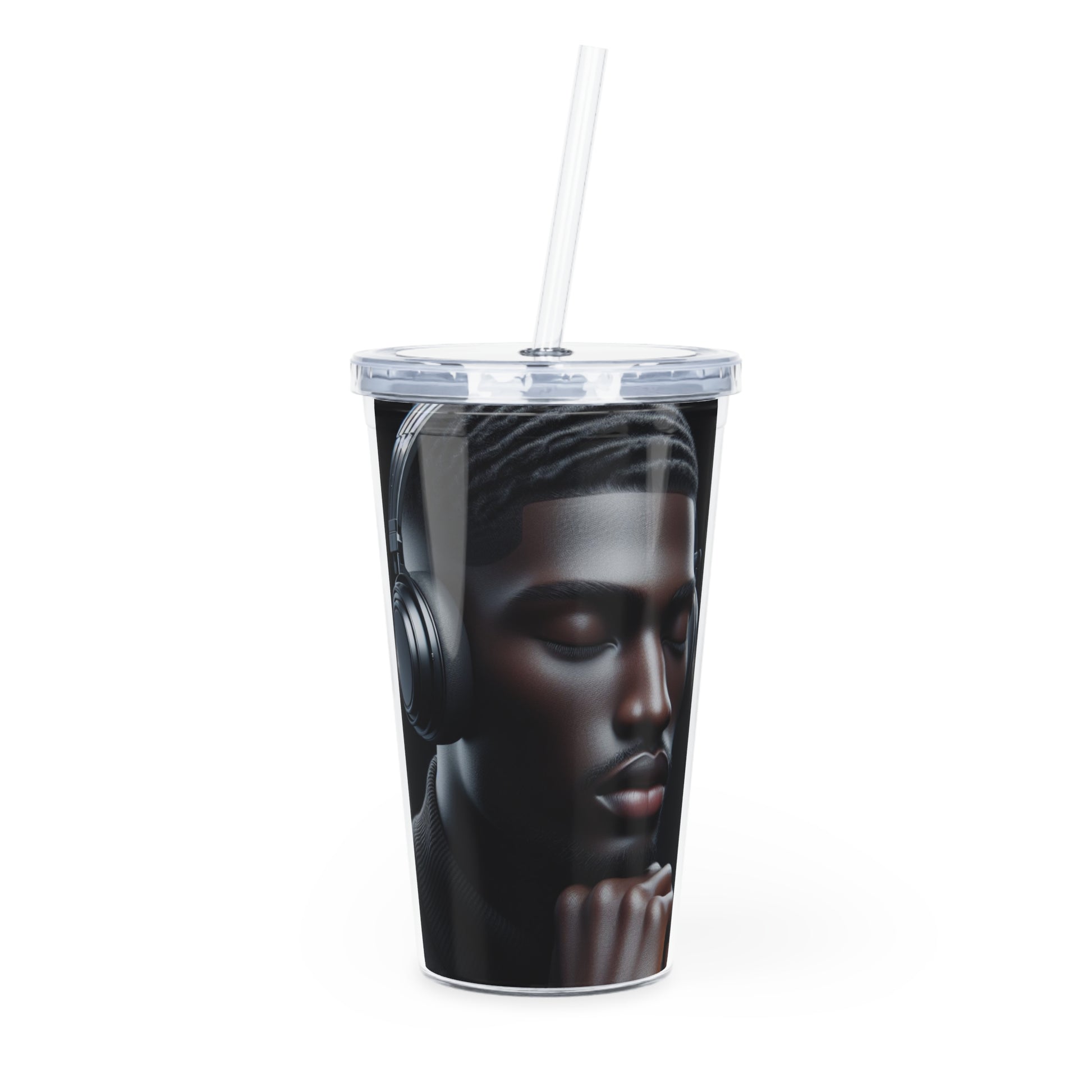 Music Vibes Tumbler with Straw Mug Printify 20oz Transparent