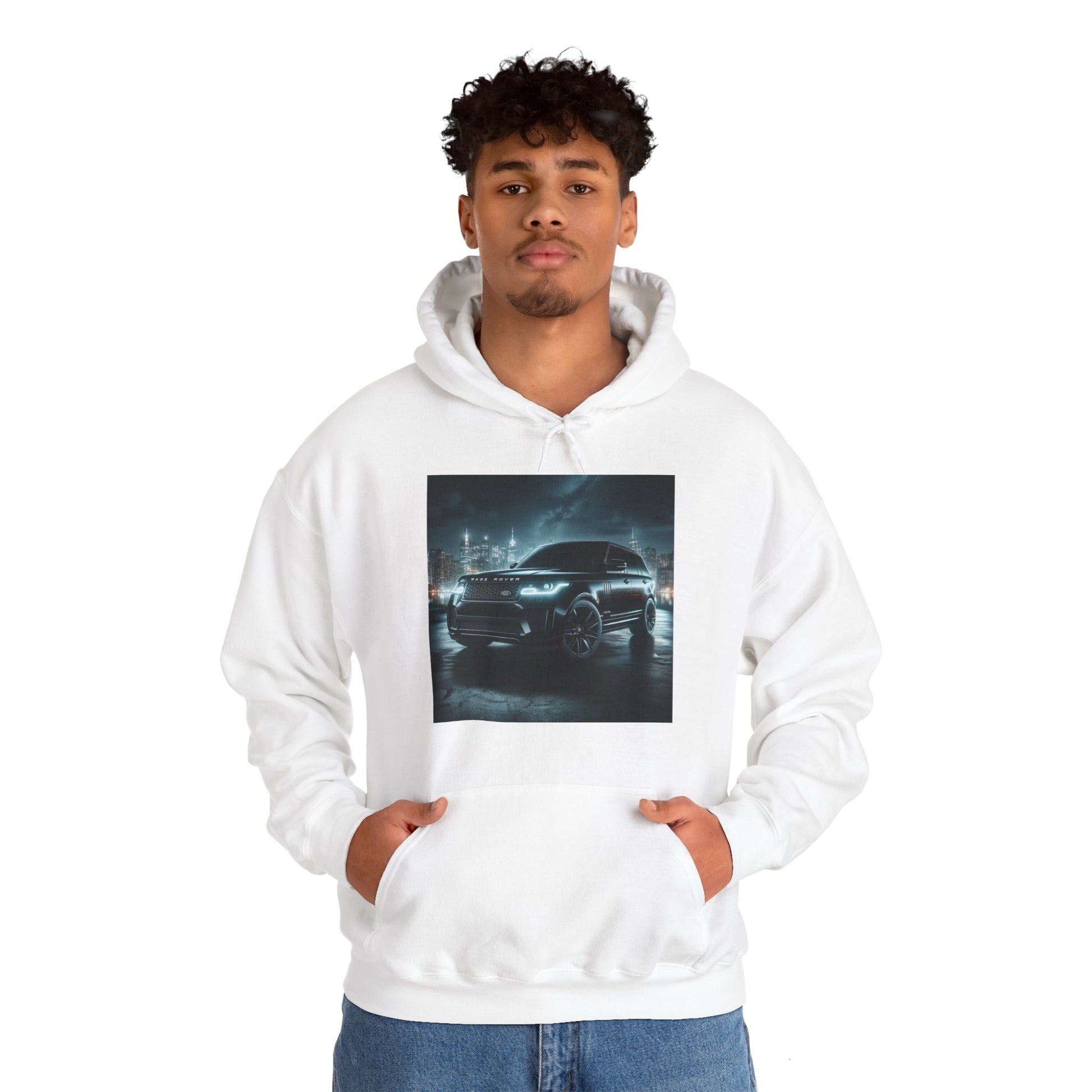 Black Range Rover Hoodie Hoodie Printify