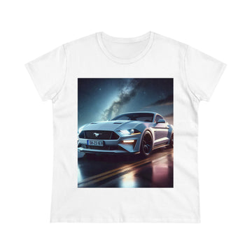 White Mustang T-Shirt T-Shirt Printify White S