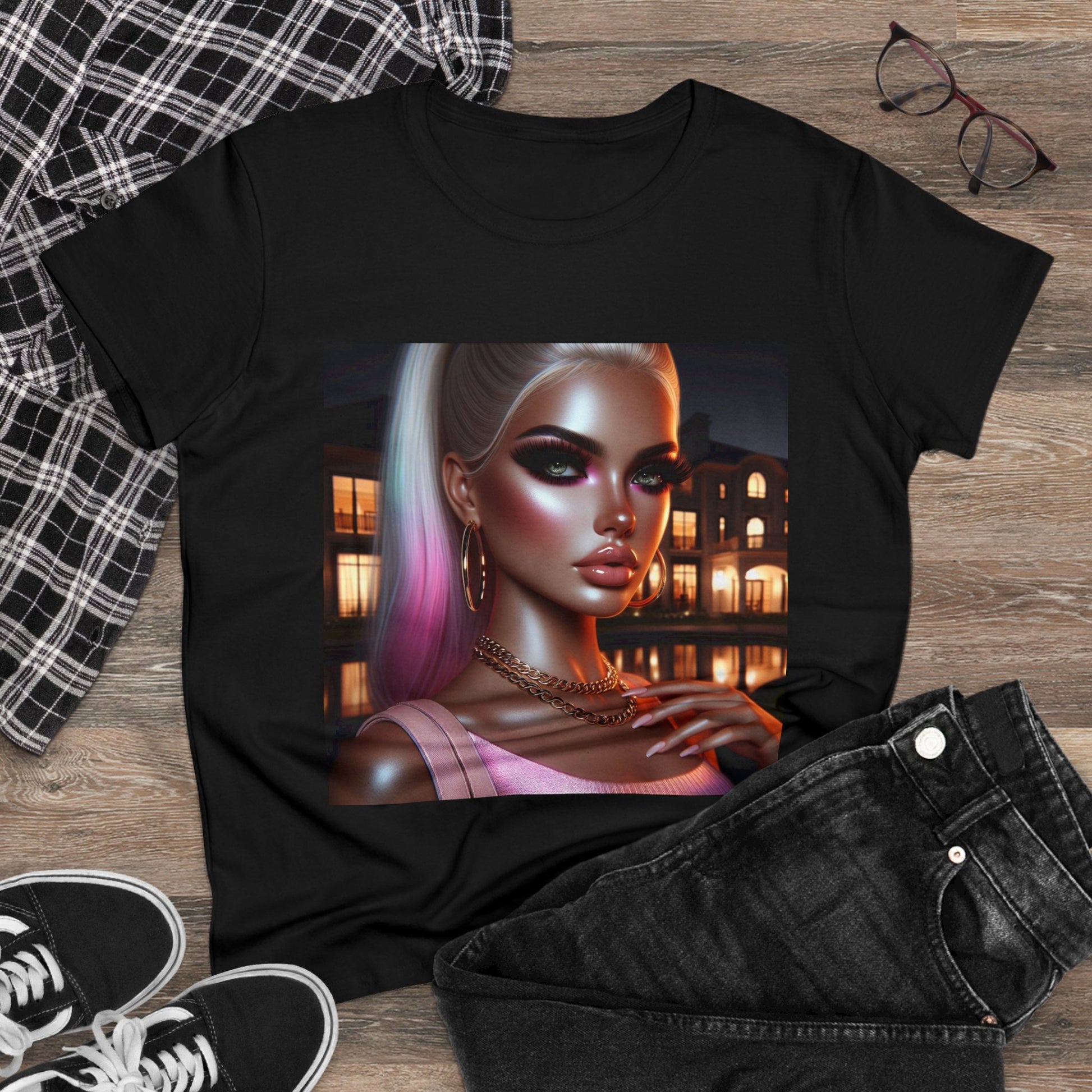 Pink at Night T-Shirt T-Shirt Printify