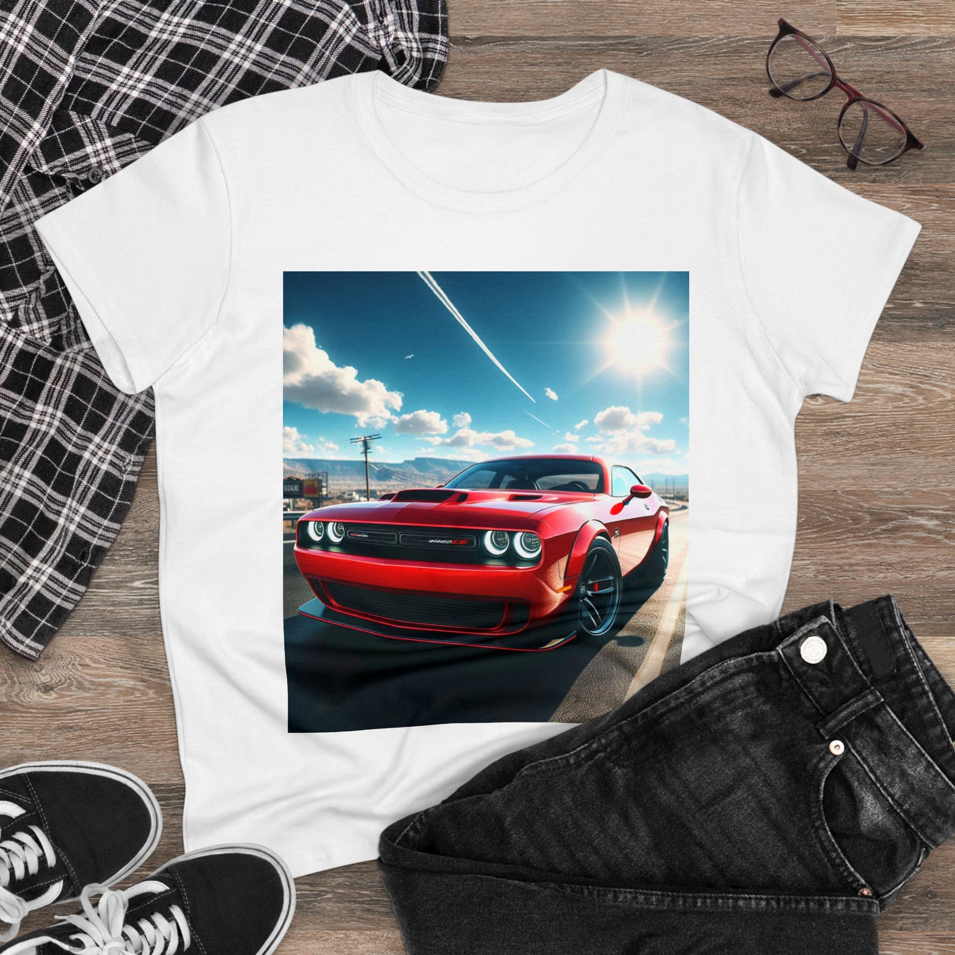 Red Challenger T-Shirt T-Shirt Printify