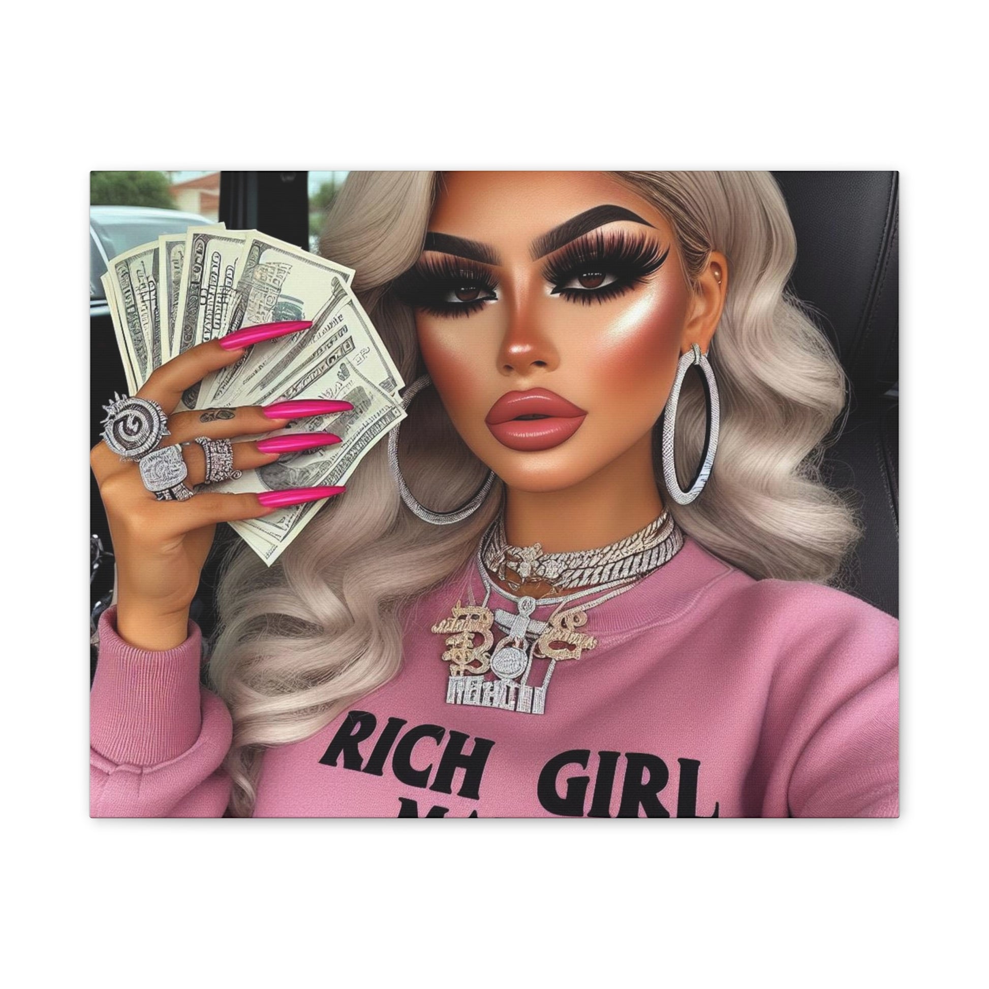 Rich Girl Mafia Canvas Canvas Printify