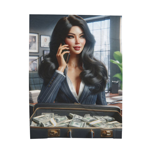 Business Deal Plush Blanket All Over Prints Printify 60" × 80"