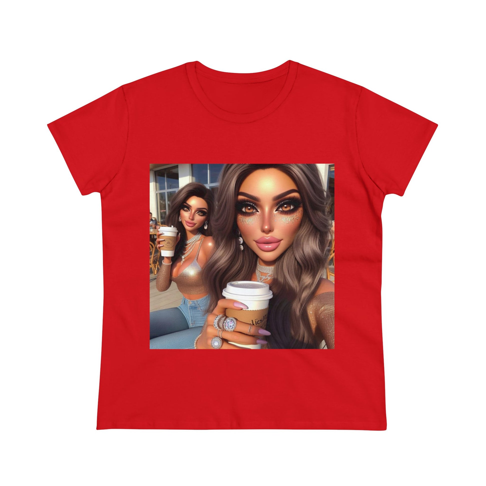 Coffee Baddies T-Shirt T-Shirt Printify Red S