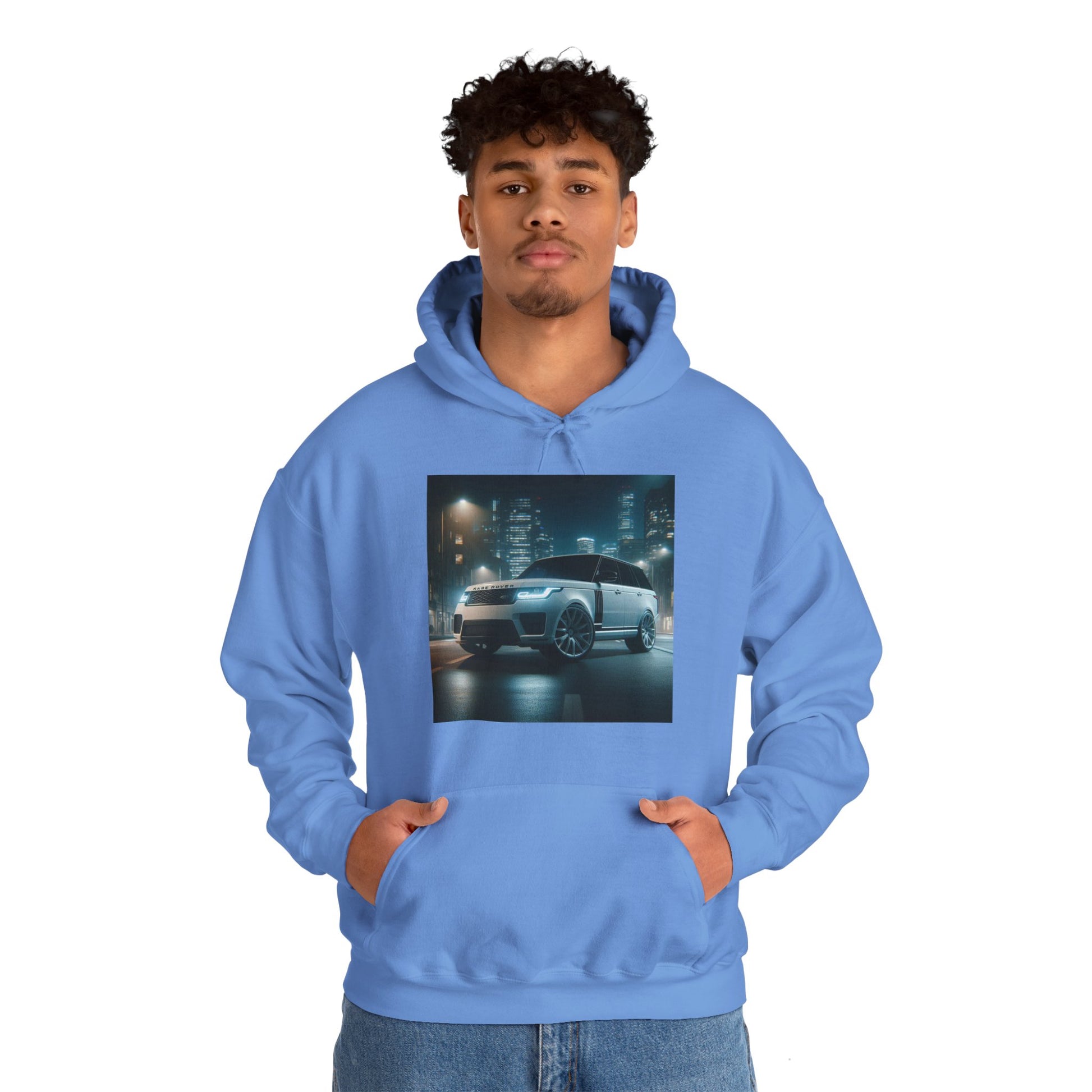 White Range Rover Hoodie Hoodie Printify