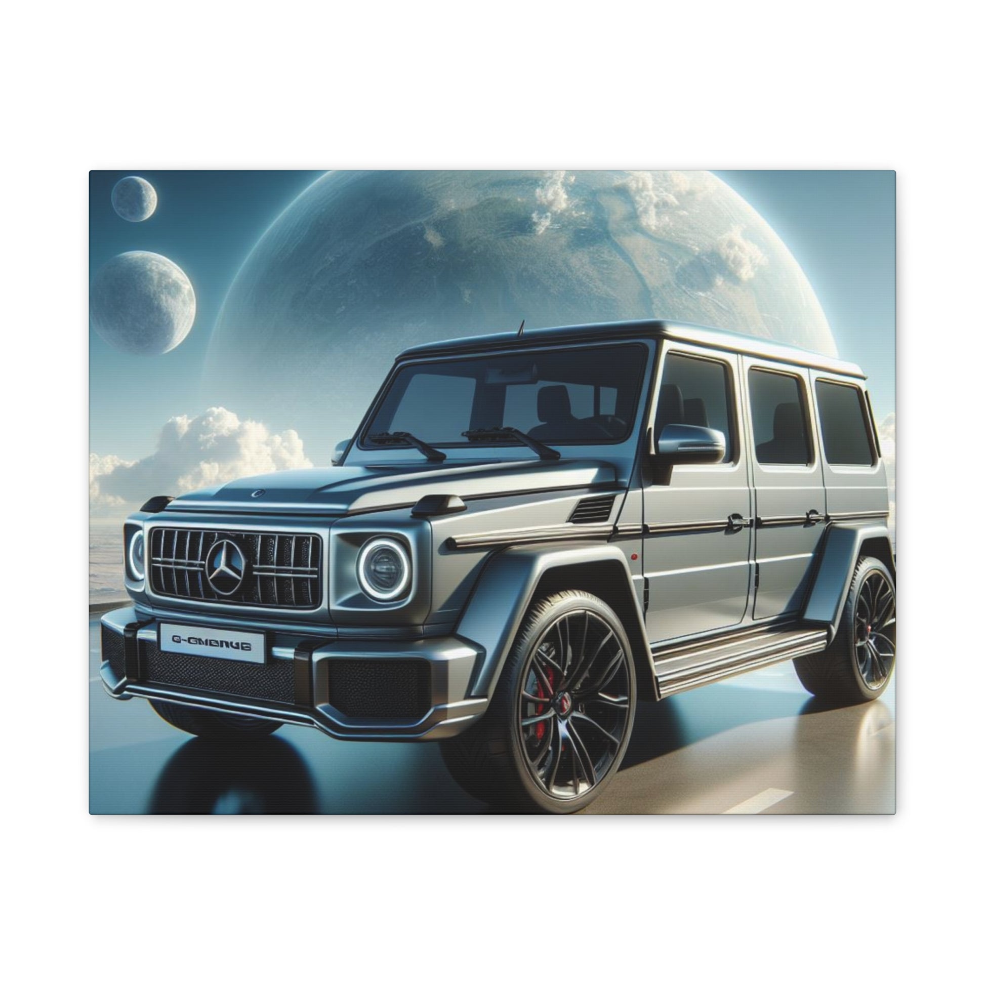 Silver G-Wagon Canvas Canvas Printify