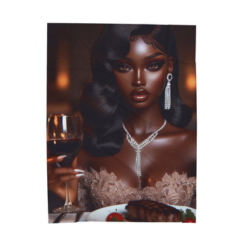 Elegant Meal Plush Blanket All Over Prints Printify 60" × 80"