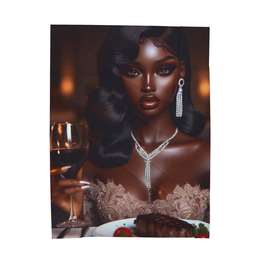 Elegant Meal Plush Blanket All Over Prints Printify 60" × 80"