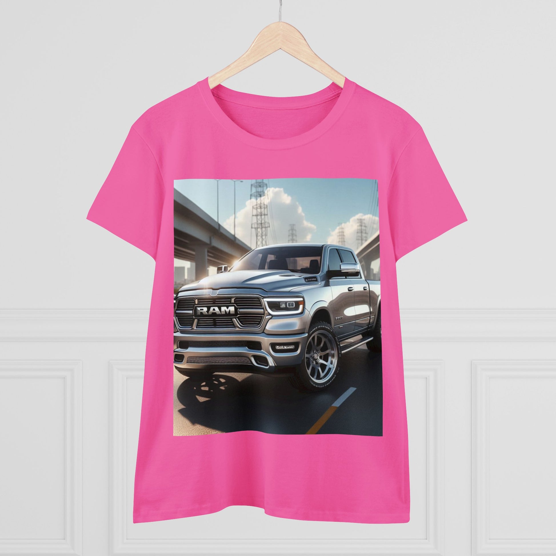 Silver Dodge Ram T-Shirt T-Shirt Printify