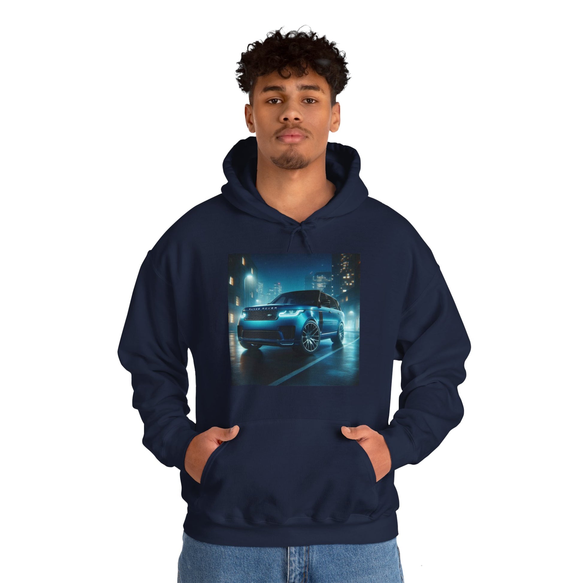 Blue Range Rover Hoodie Hoodie Printify