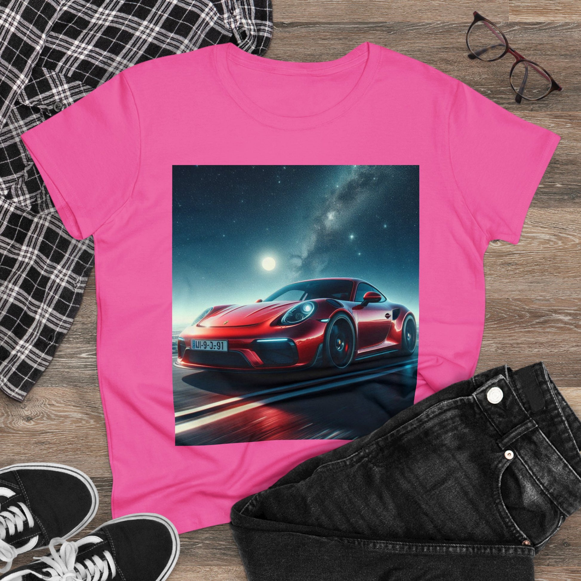 Red Porsche T-Shirt T-Shirt Printify