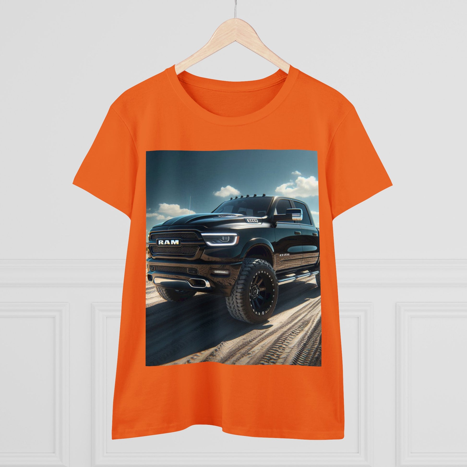 Black Dodge Ram T-Shirt T-Shirt Printify