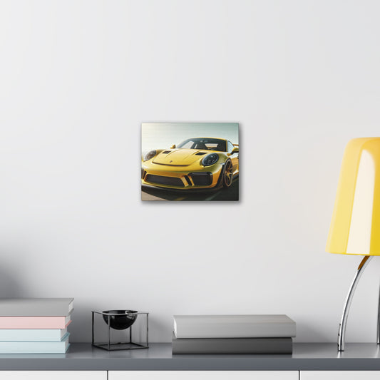 Yellow Porsche Canvas Canvas Printify 10" x 8" (Horizontal) 0.75''