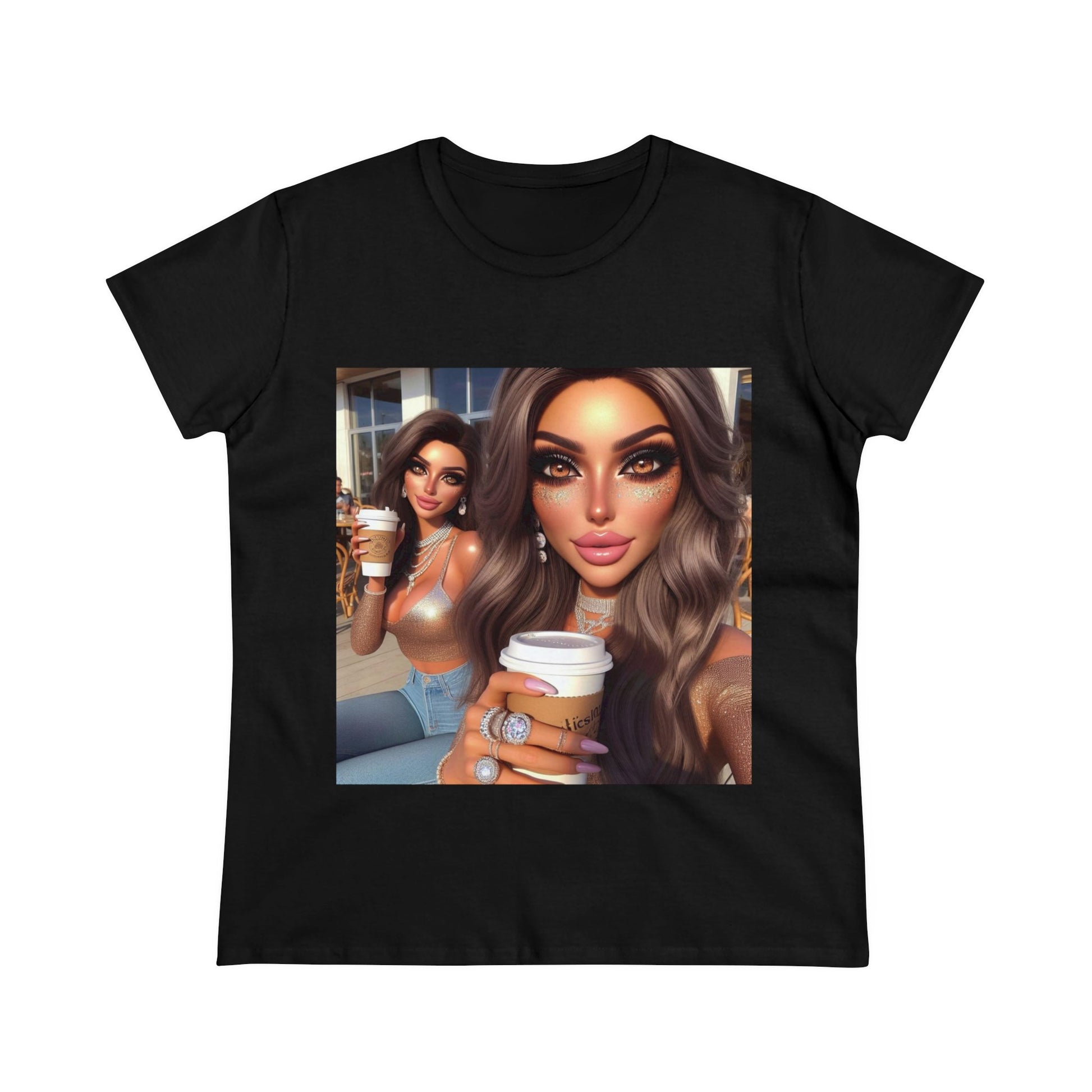 Coffee Baddies T-Shirt T-Shirt Printify Black S