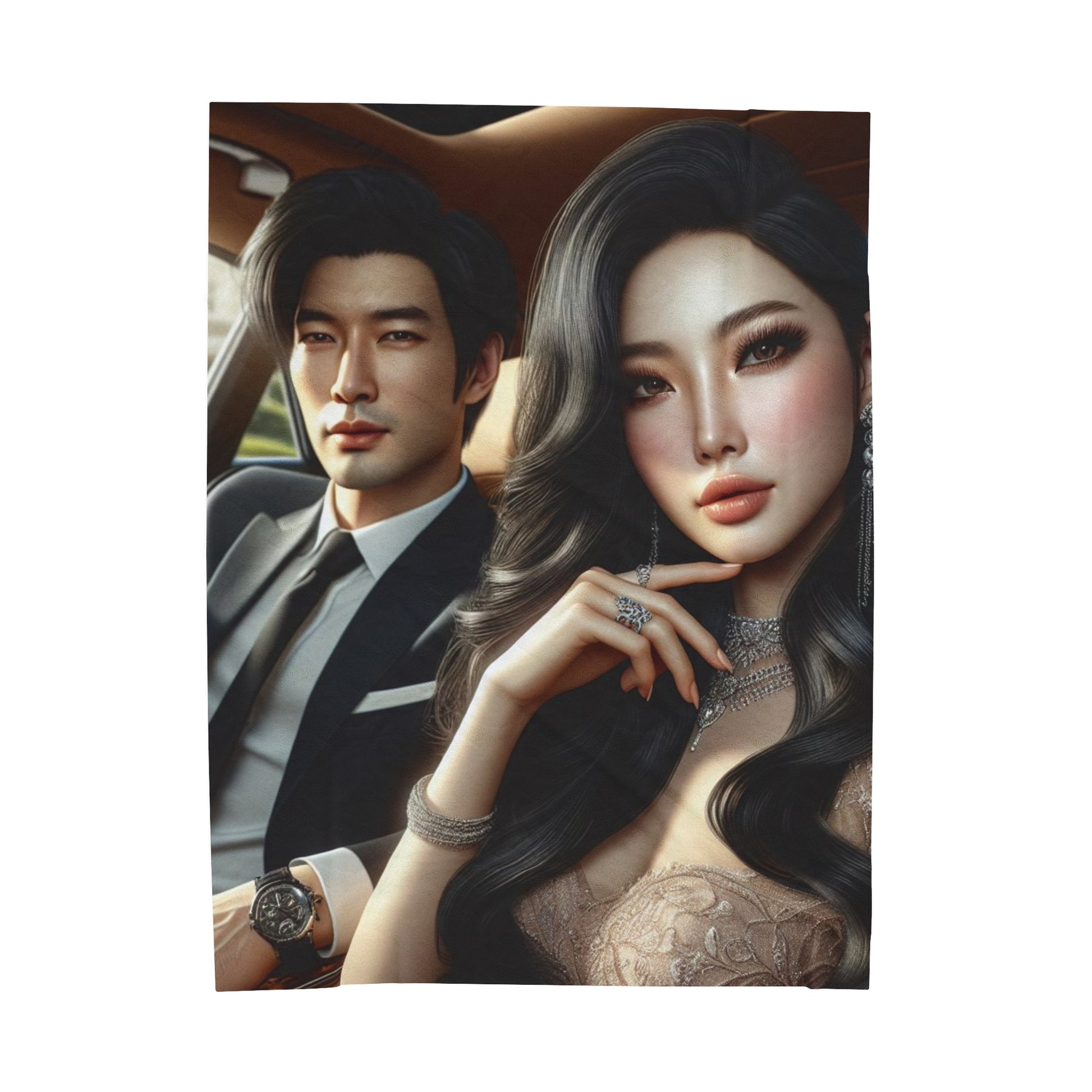 Elegant Drive Plush Blanket All Over Prints Printify 60" × 80"