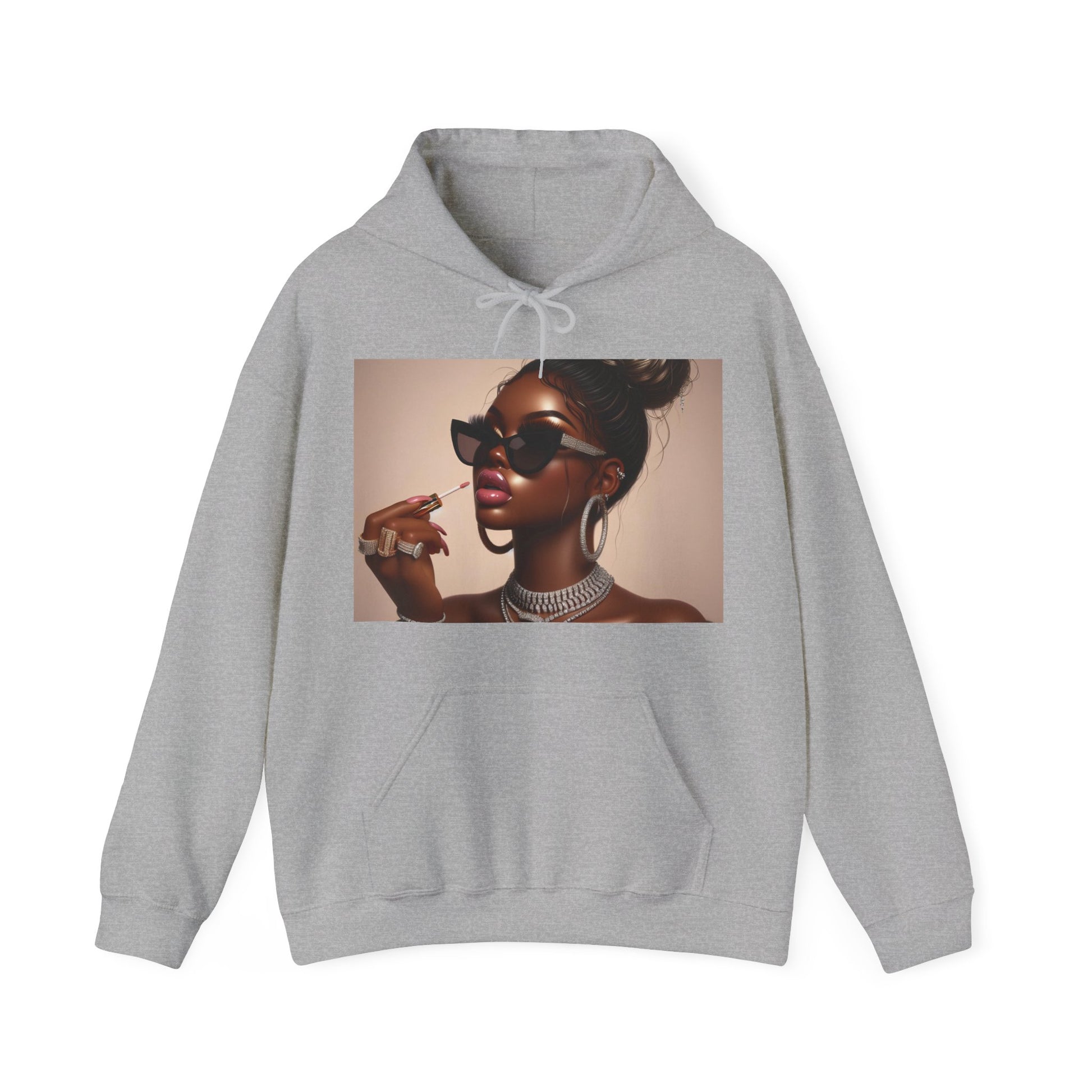 My Lip Gloss is Poppin Hoodie Hoodie Printify Sport Grey S