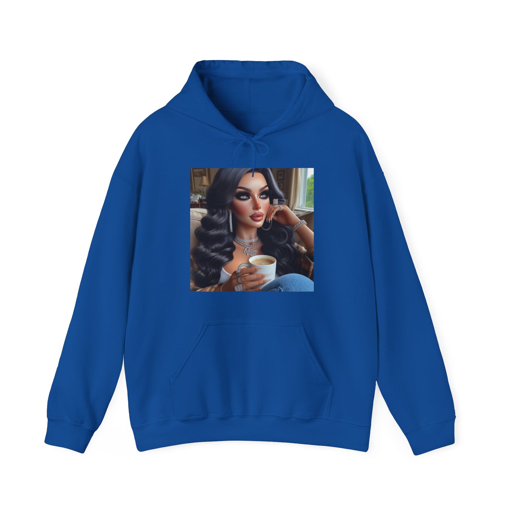 Coffee Break Hoodie Hoodie Printify Royal S
