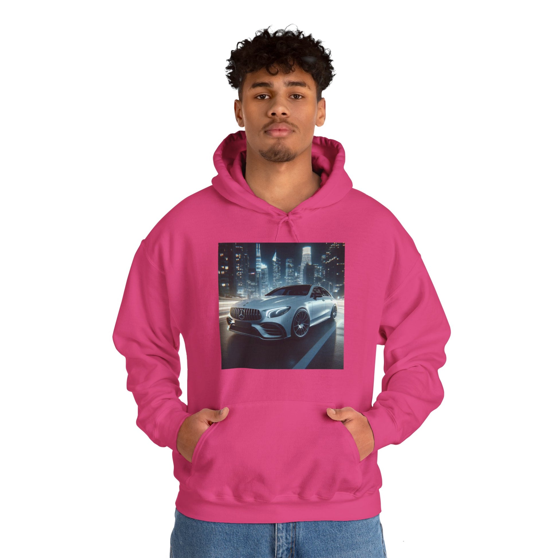 White Mercedes Hoodie Hoodie Printify