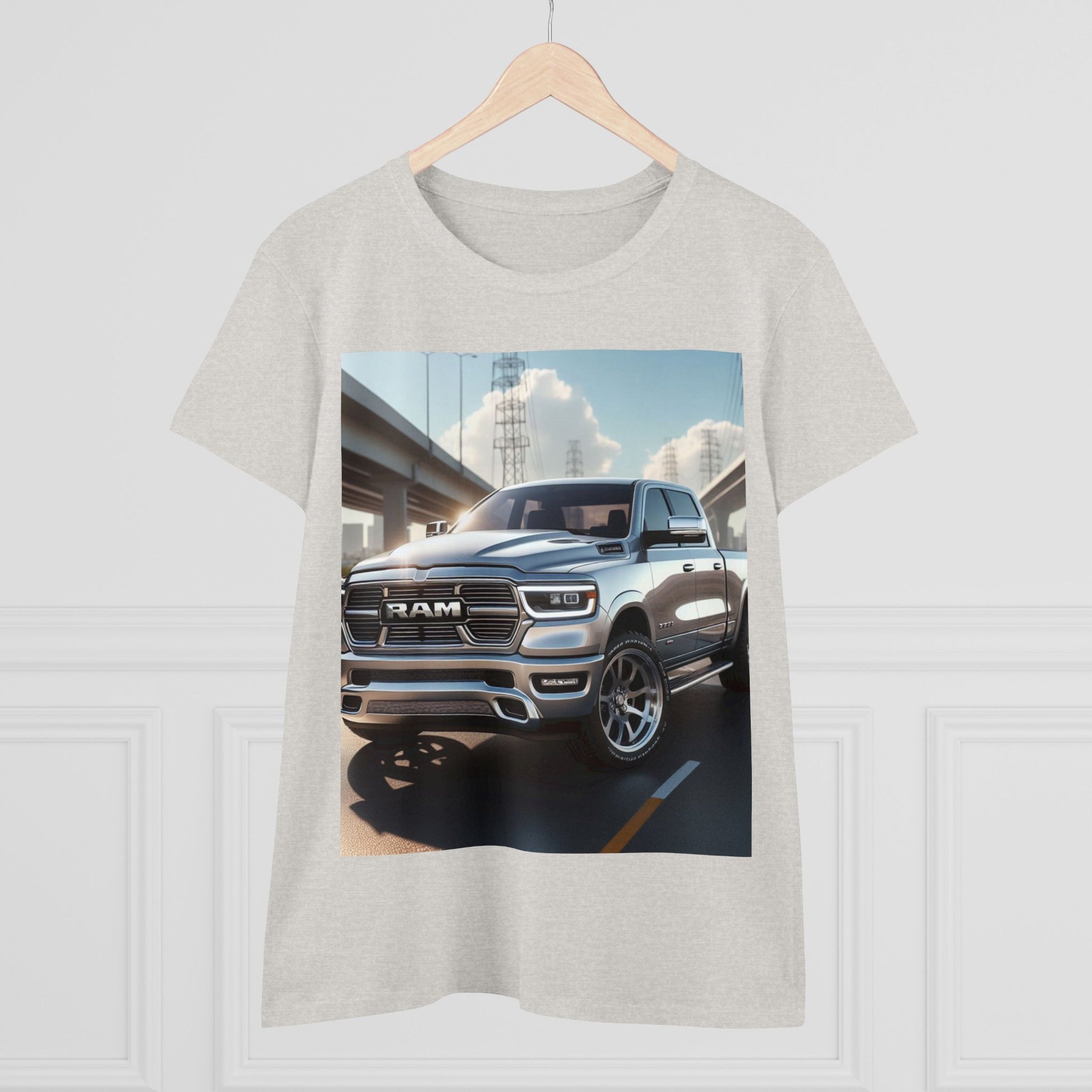 Silver Dodge Ram T-Shirt T-Shirt Printify