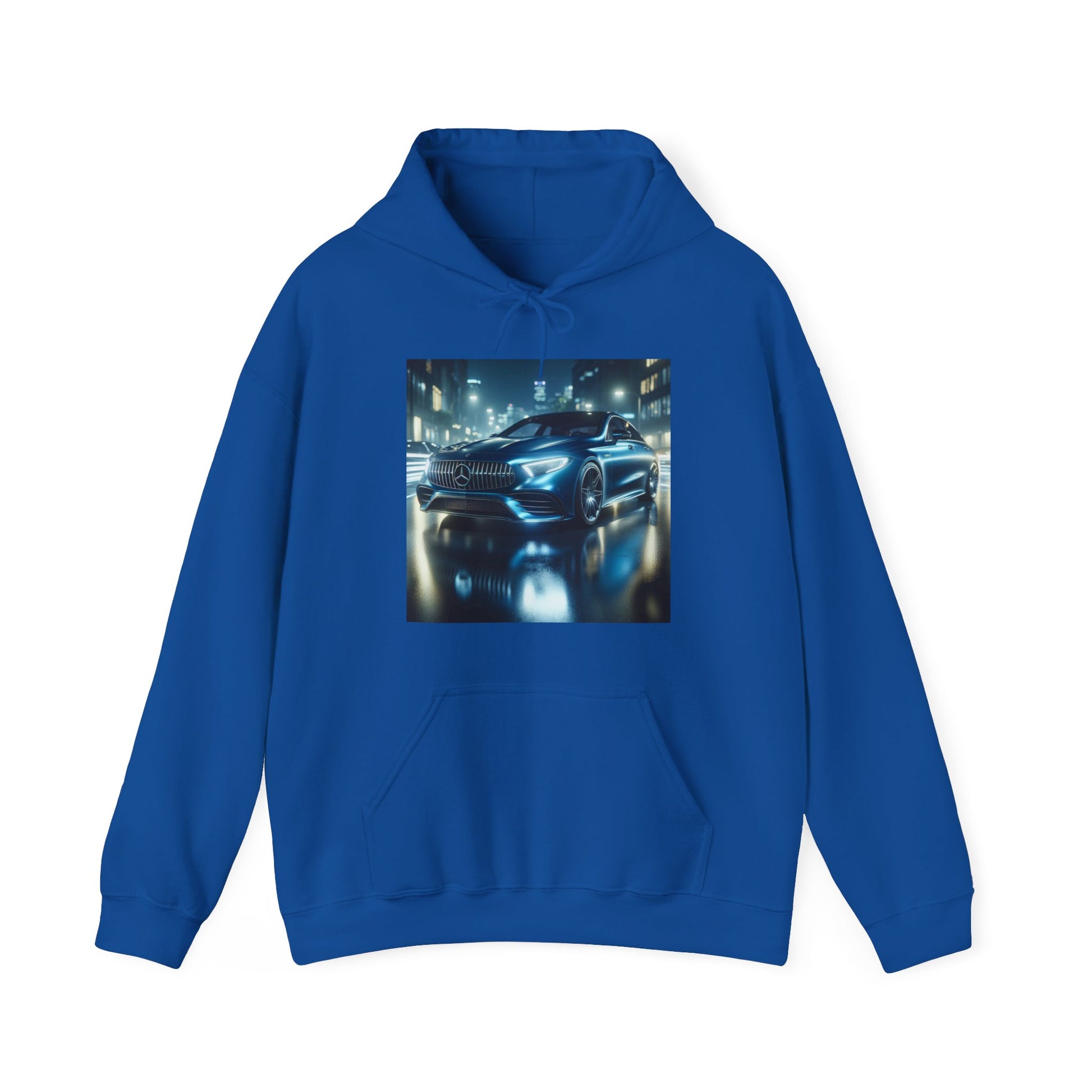 Blue Mercedes Hoodie Hoodie Printify Royal S