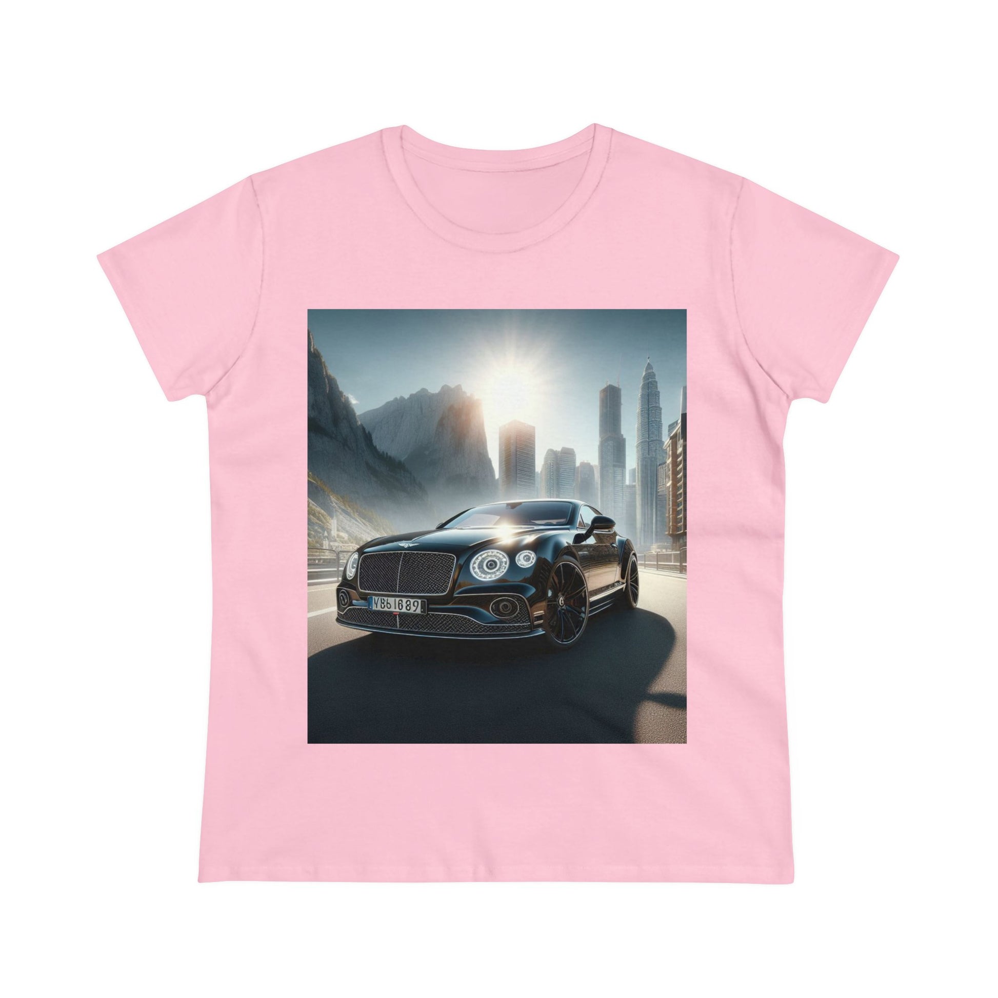 Black Bentley T-Shirt T-Shirt Printify Light Pink S