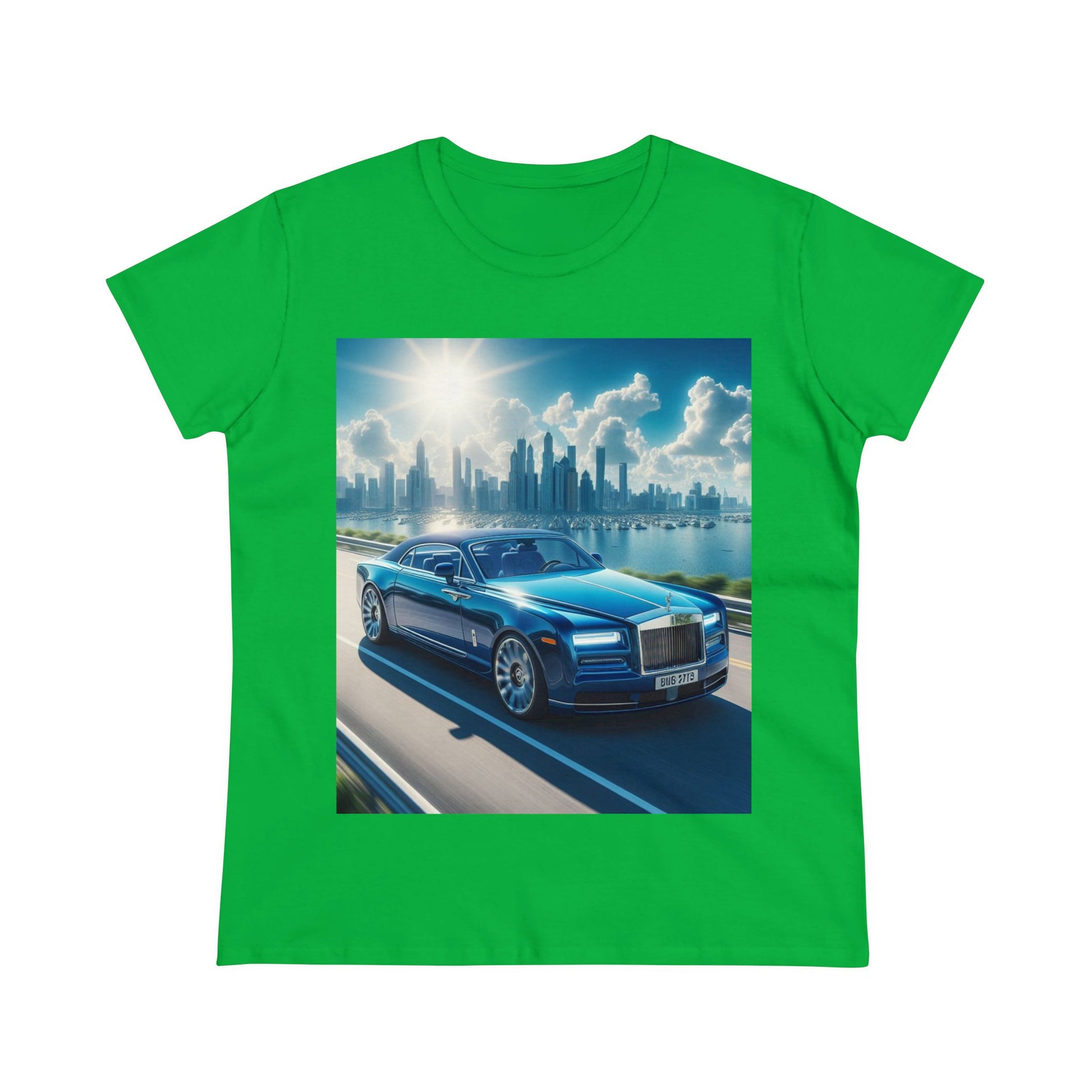 Blue Rolls Royce T-Shirt T-Shirt Printify Irish Green S