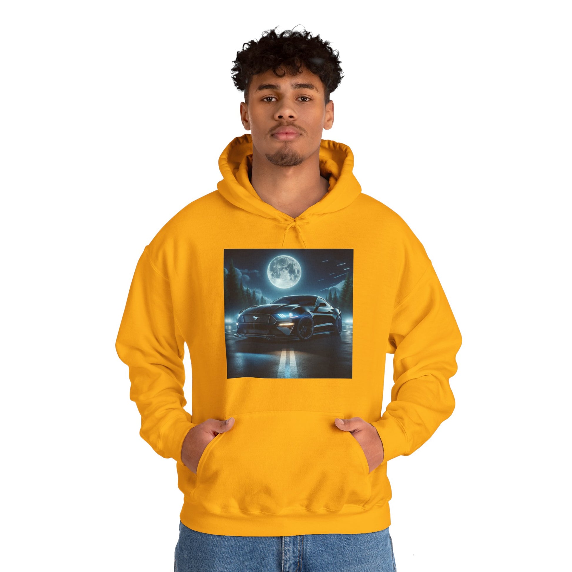 Black Mustang Hoodie Hoodie Printify