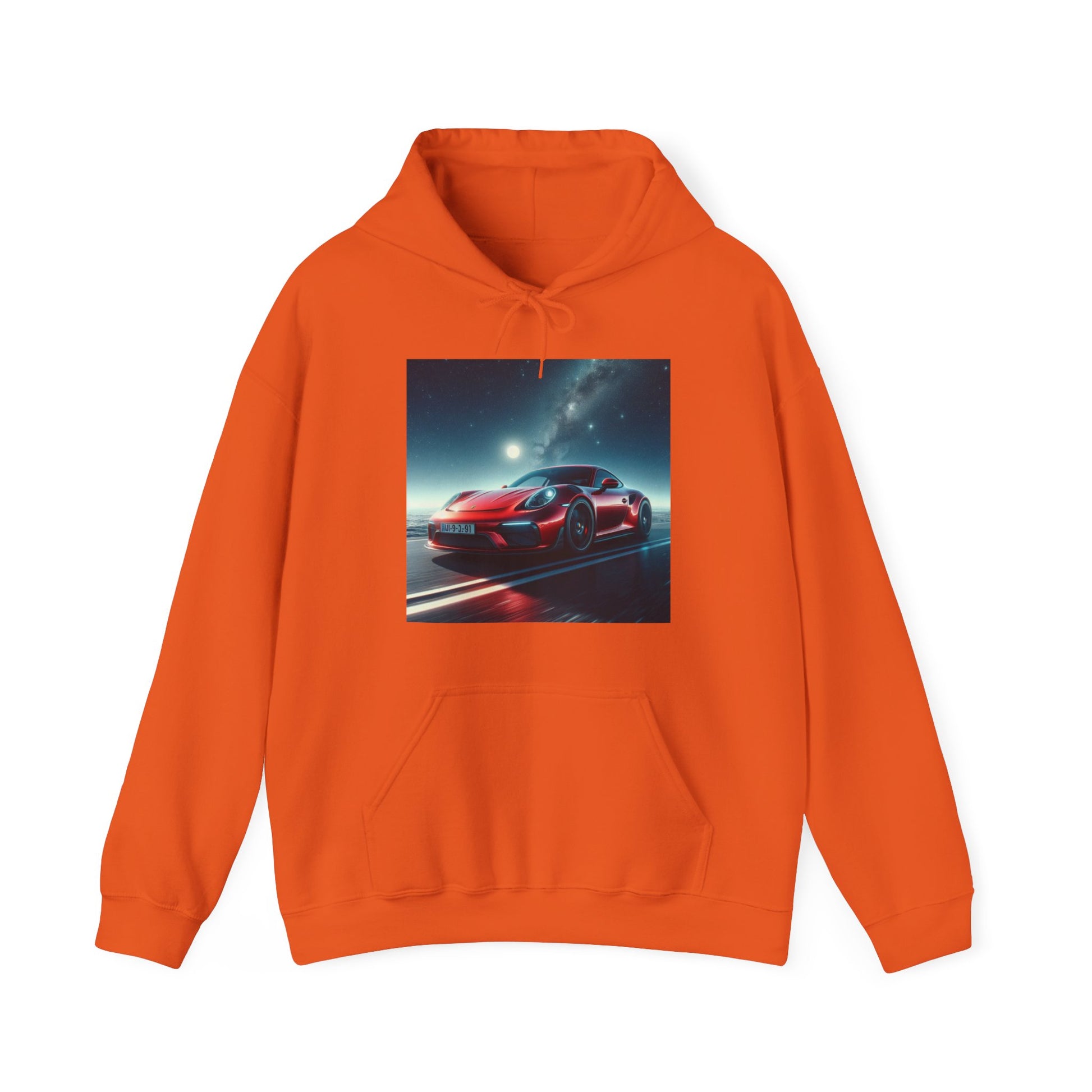 Red Porsche Hoodie Hoodie Printify Orange S