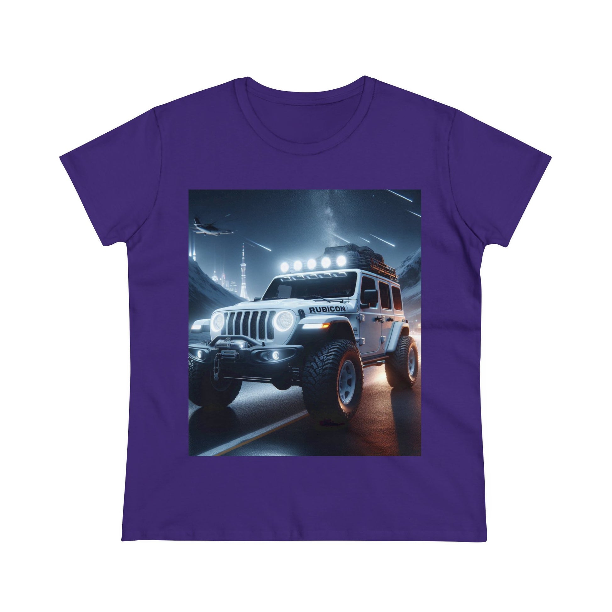 White Rubicon T-Shirt T-Shirt Printify Purple S