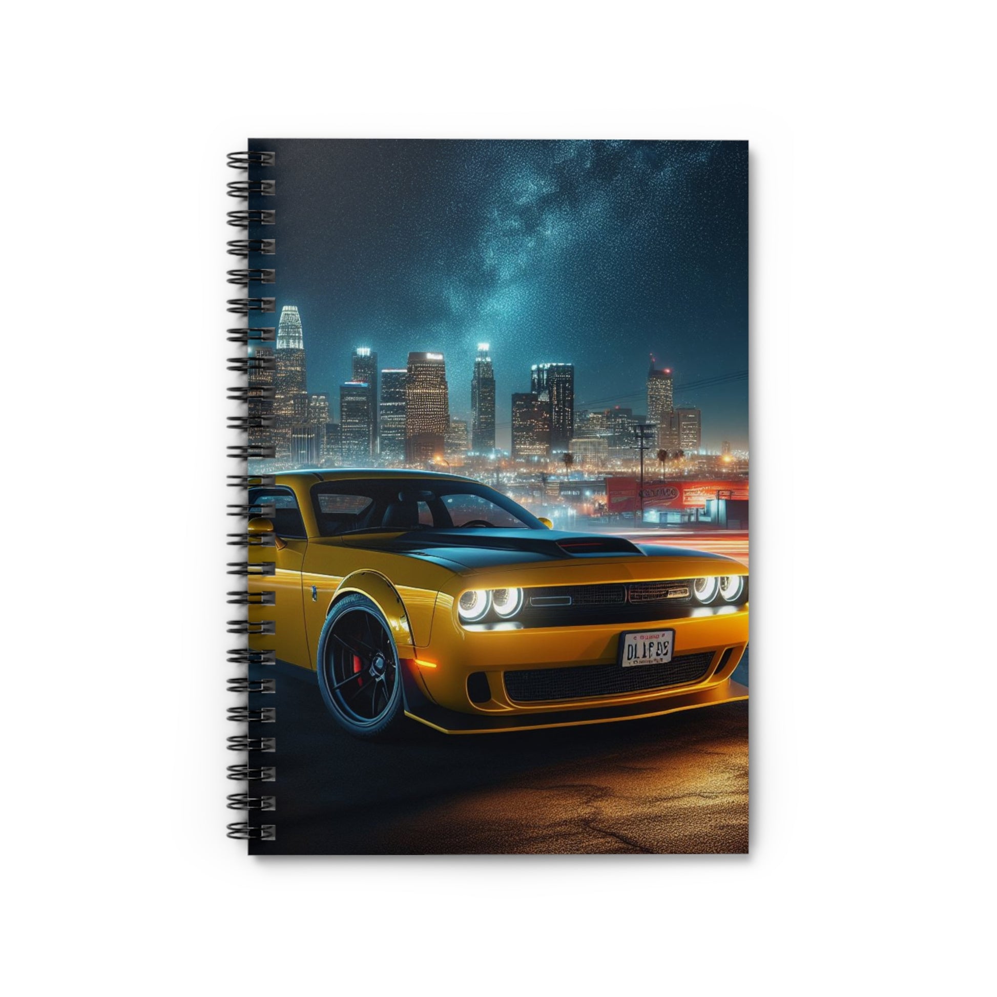 Yellow Challenger Spiral Notebook Paper products Printify One Size