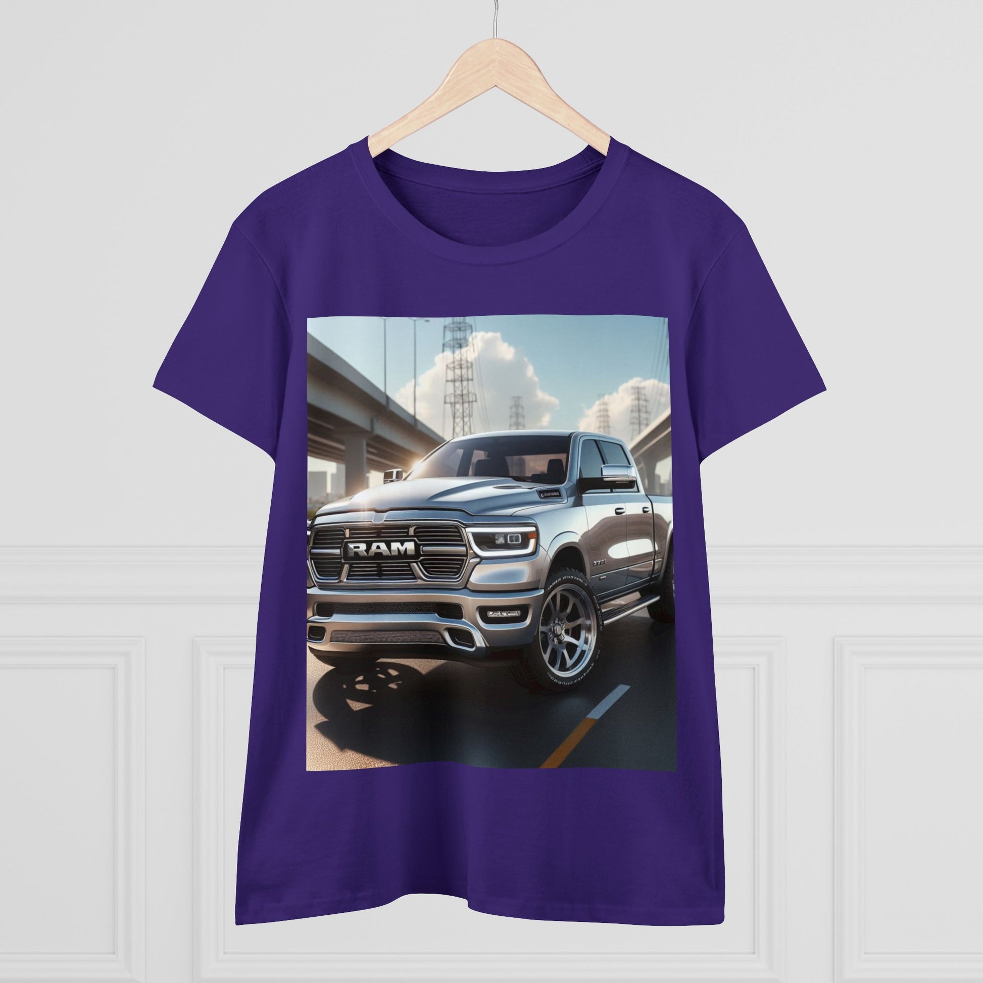 Silver Dodge Ram T-Shirt T-Shirt Printify