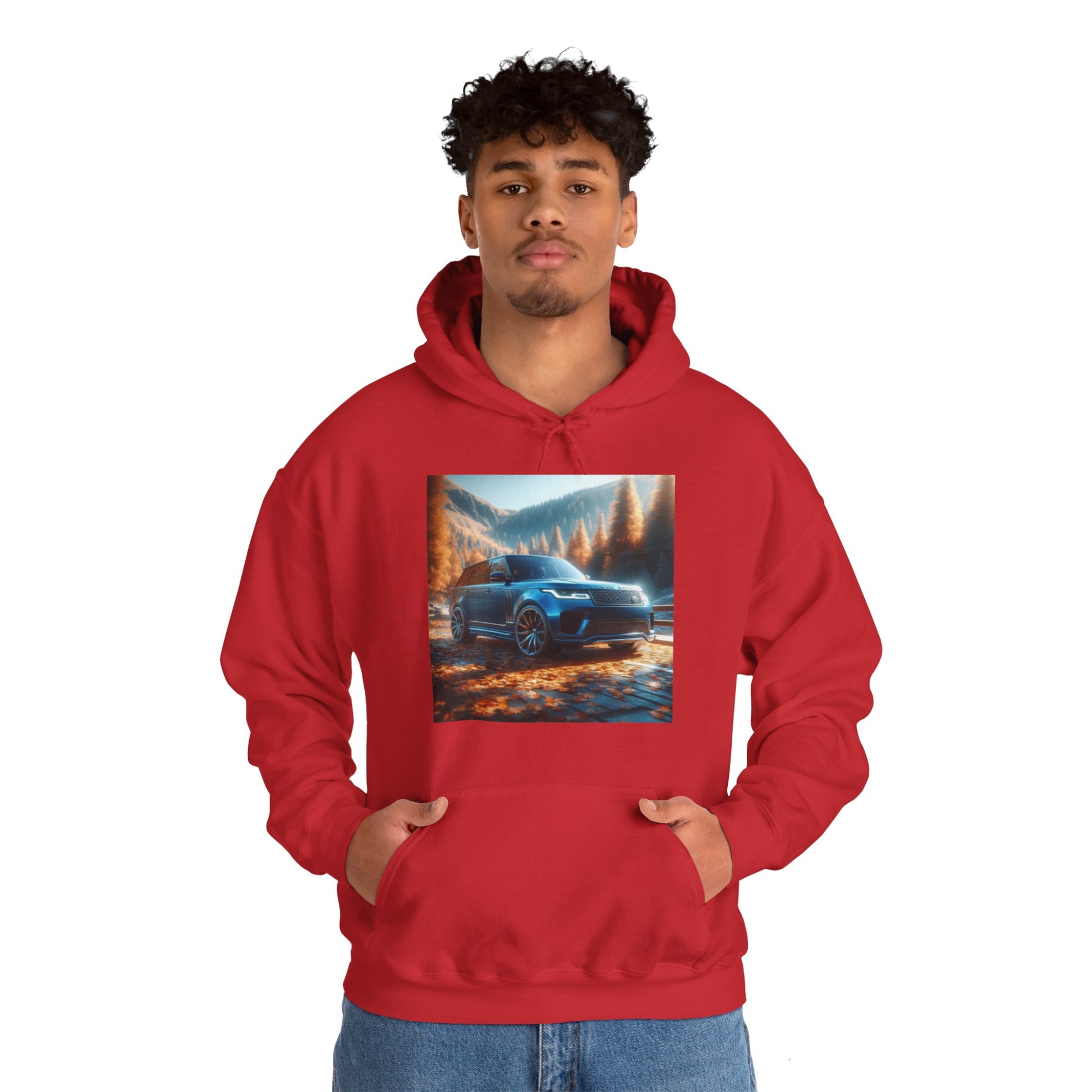 Blue Range Rover Hoodie Hoodie Printify